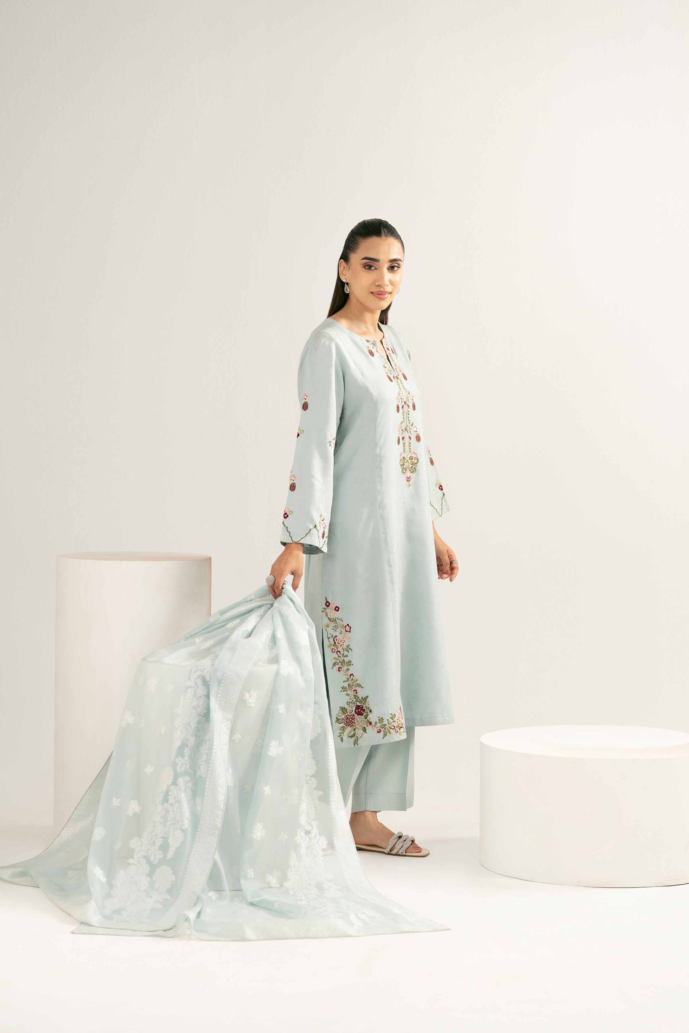 3 Piece - Embroidered Suit - PE25-414