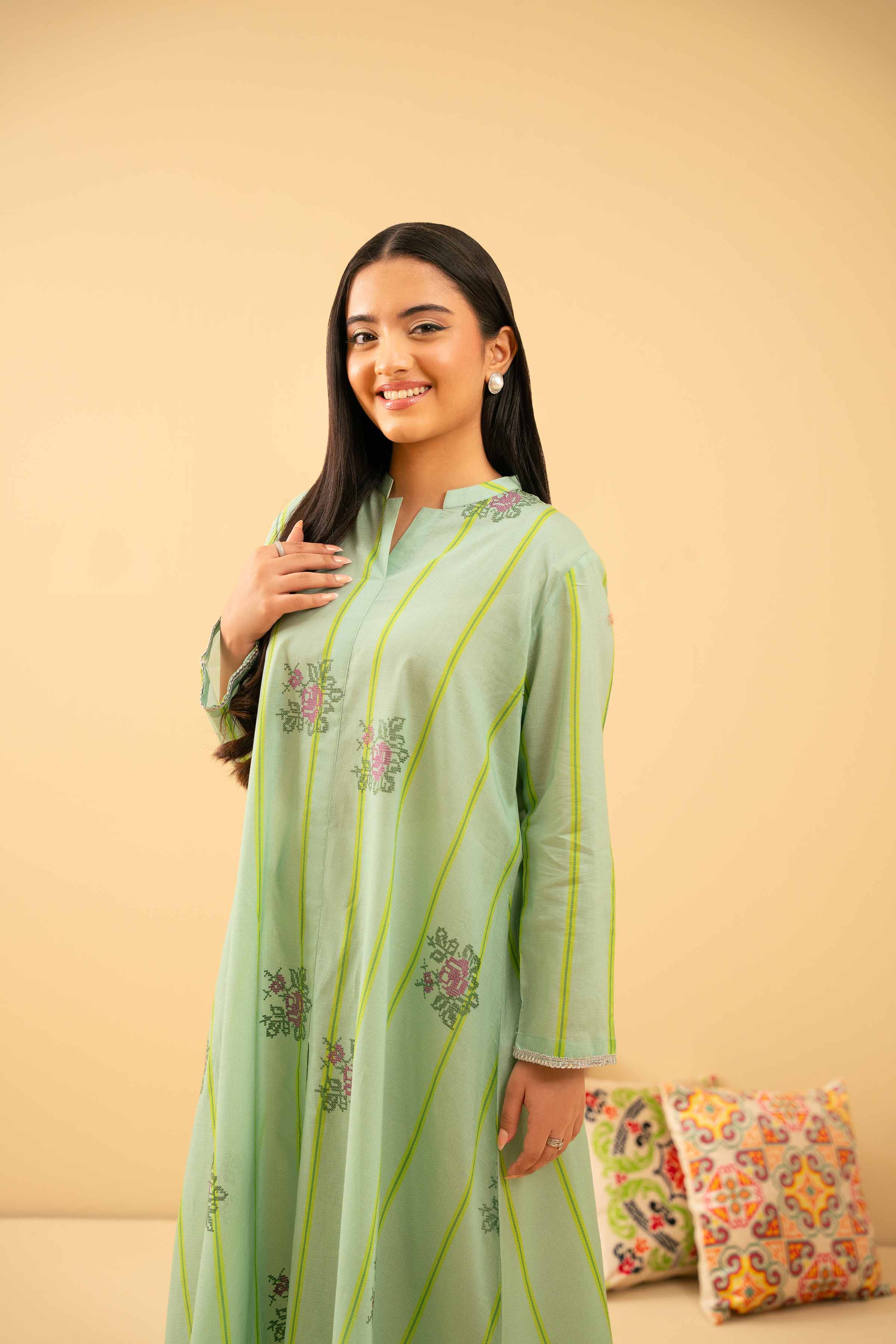 Printed Embroidered Shirt - PE25-507