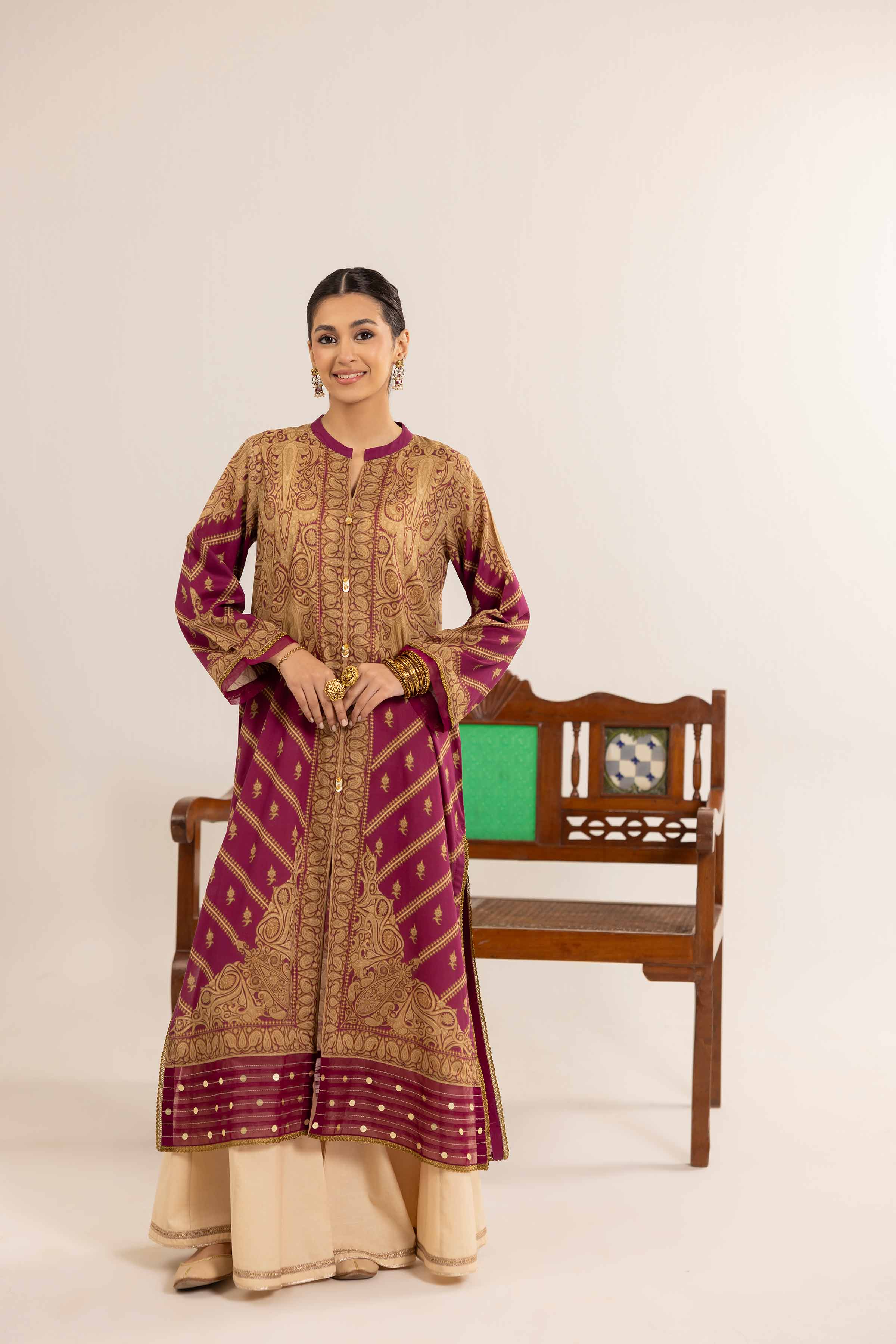 Printed Embroidered Shirt - PE25-60