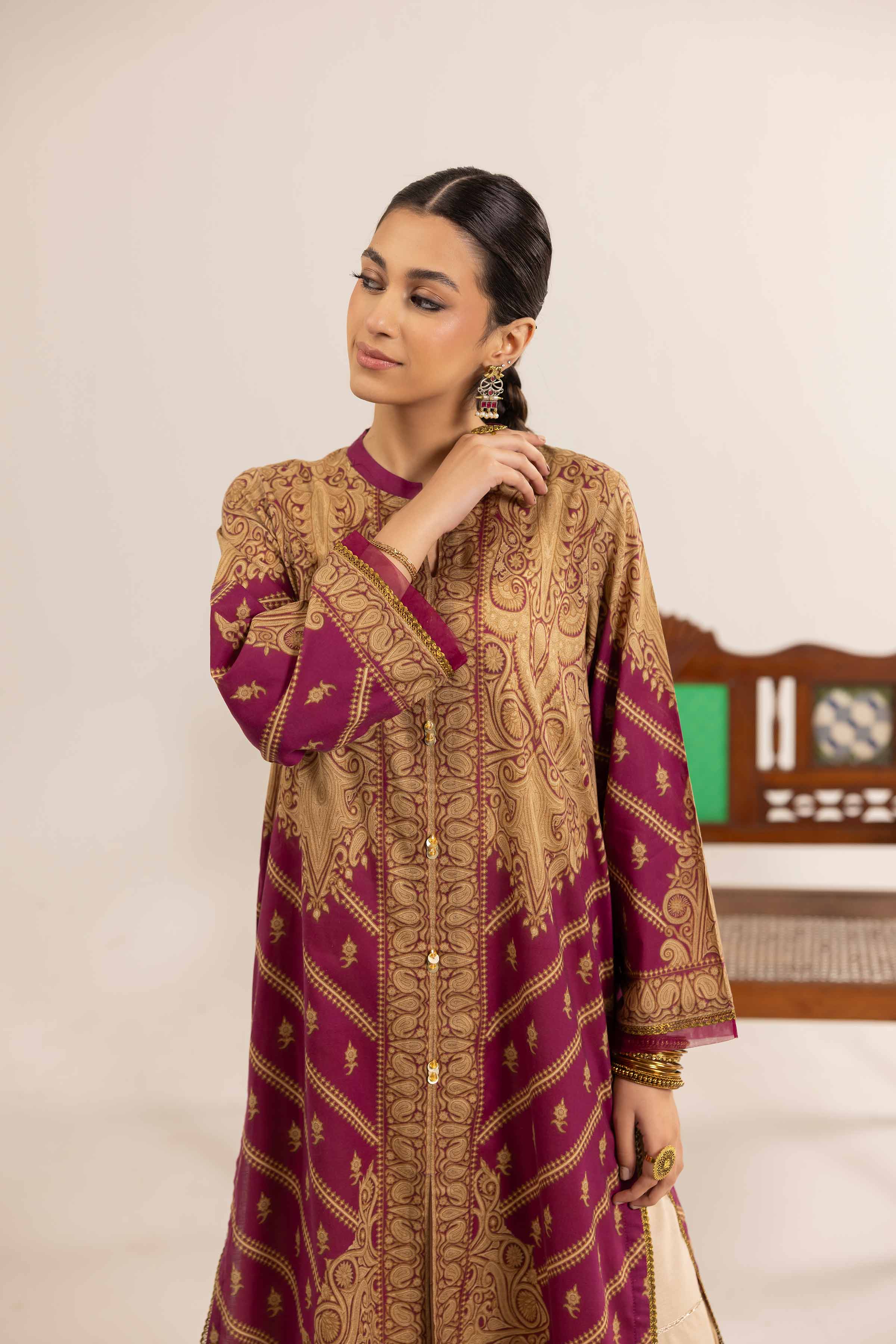 Printed Embroidered Shirt - PE25-60