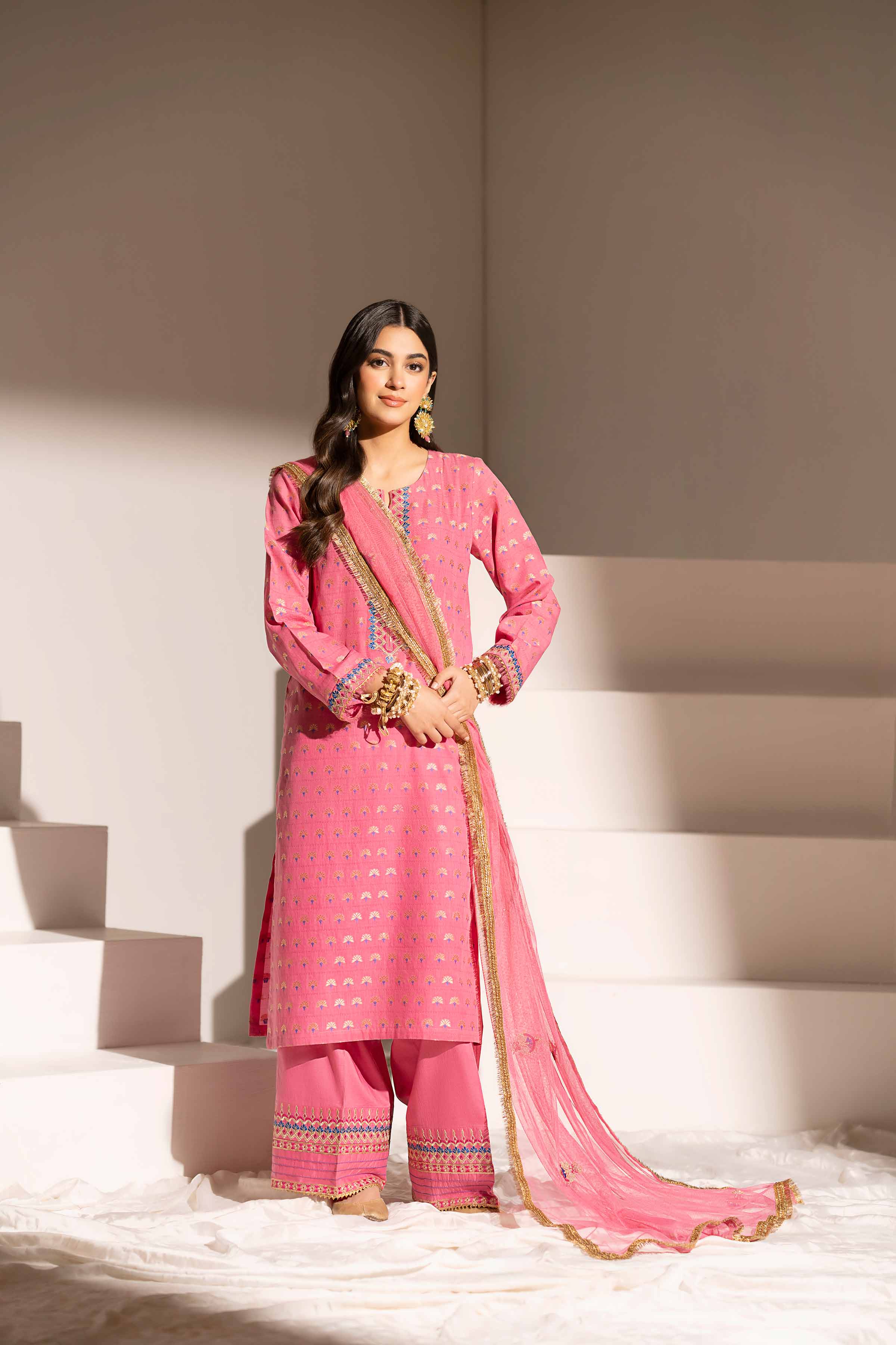 3 Piece - Embroidered Suit - PE25-76