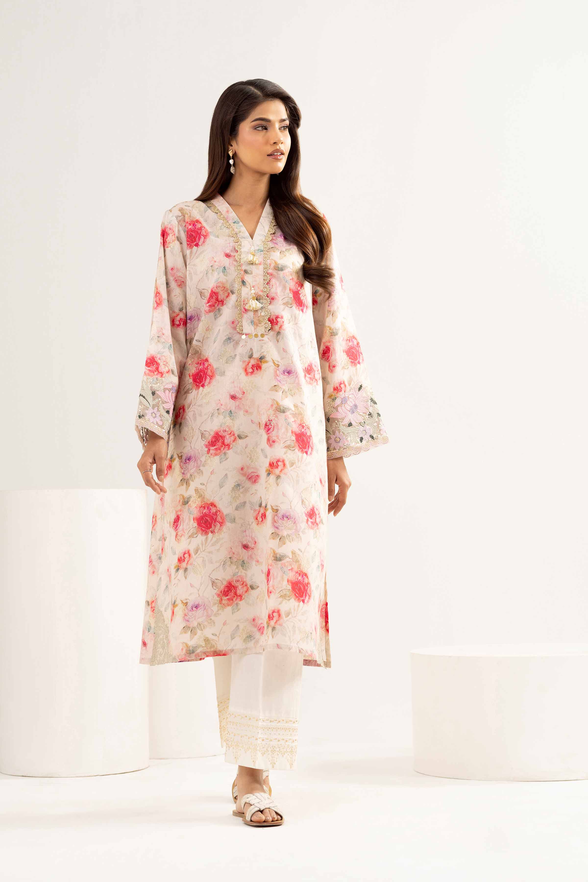 Printed Embroidered Shirt - PE25-94