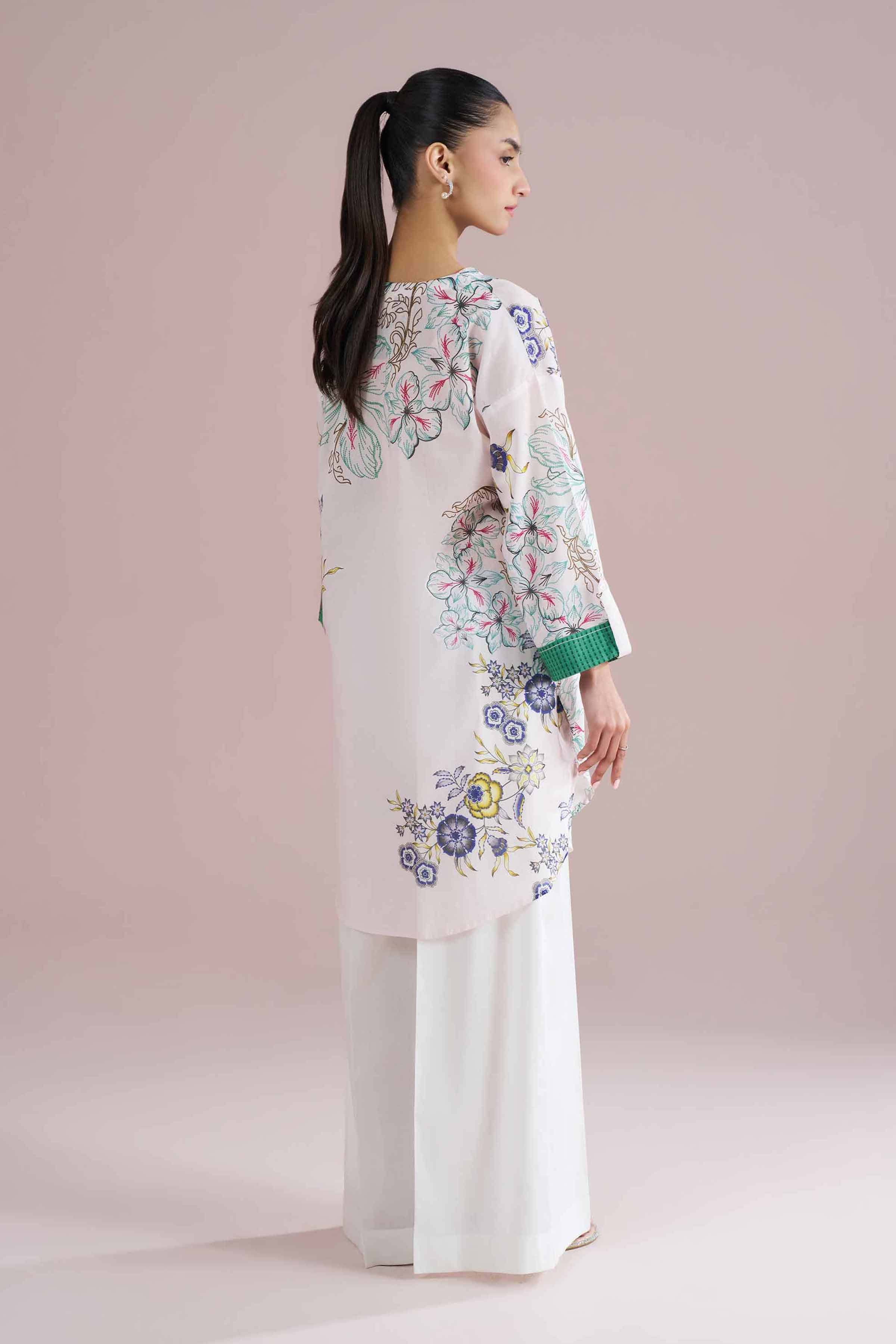 Printed Tunic - PE26-104 Grey Lawn 1PC Printed READY TO WEAR