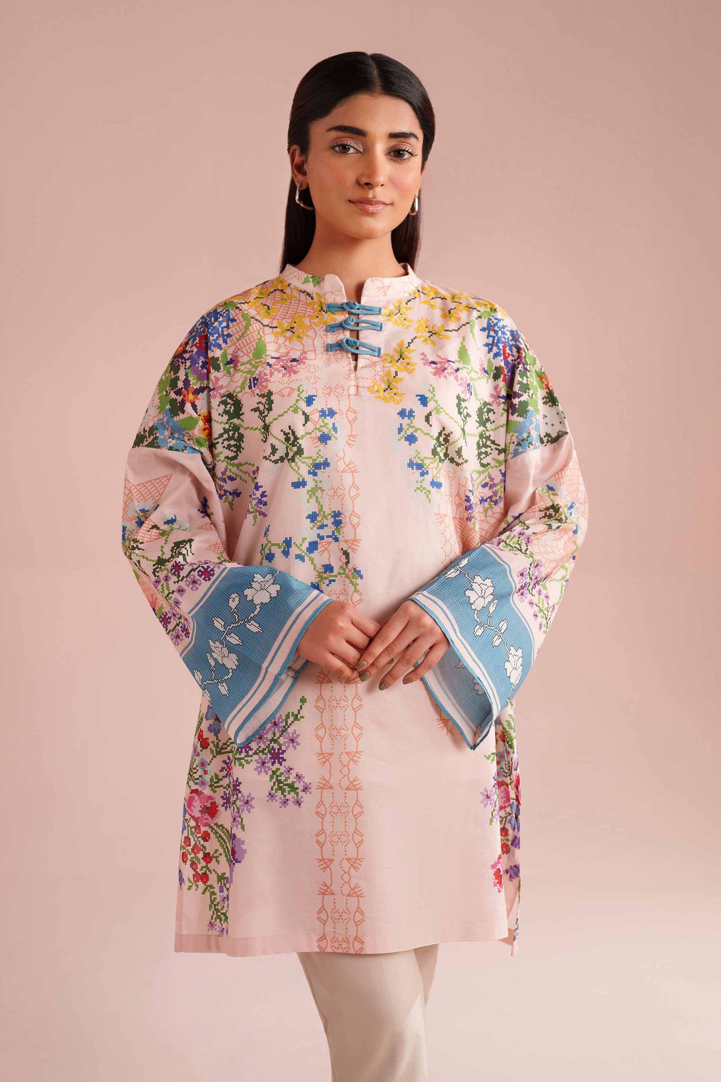 Printed Tunic - PE26-106 Pink Lawn 1PC Printed READY TO WEAR