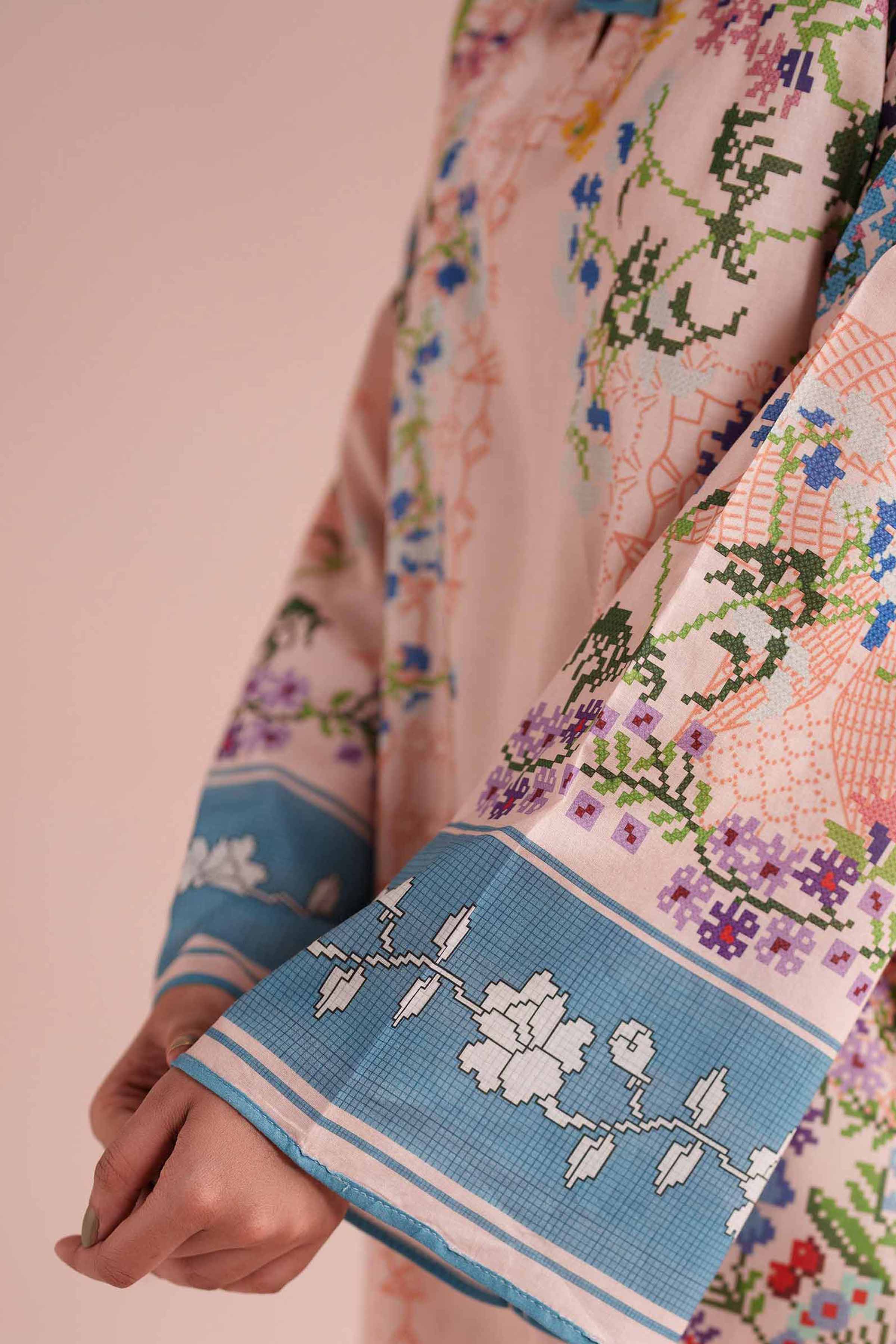 Printed Tunic - PE26-106 Pink Lawn 1PC Printed READY TO WEAR