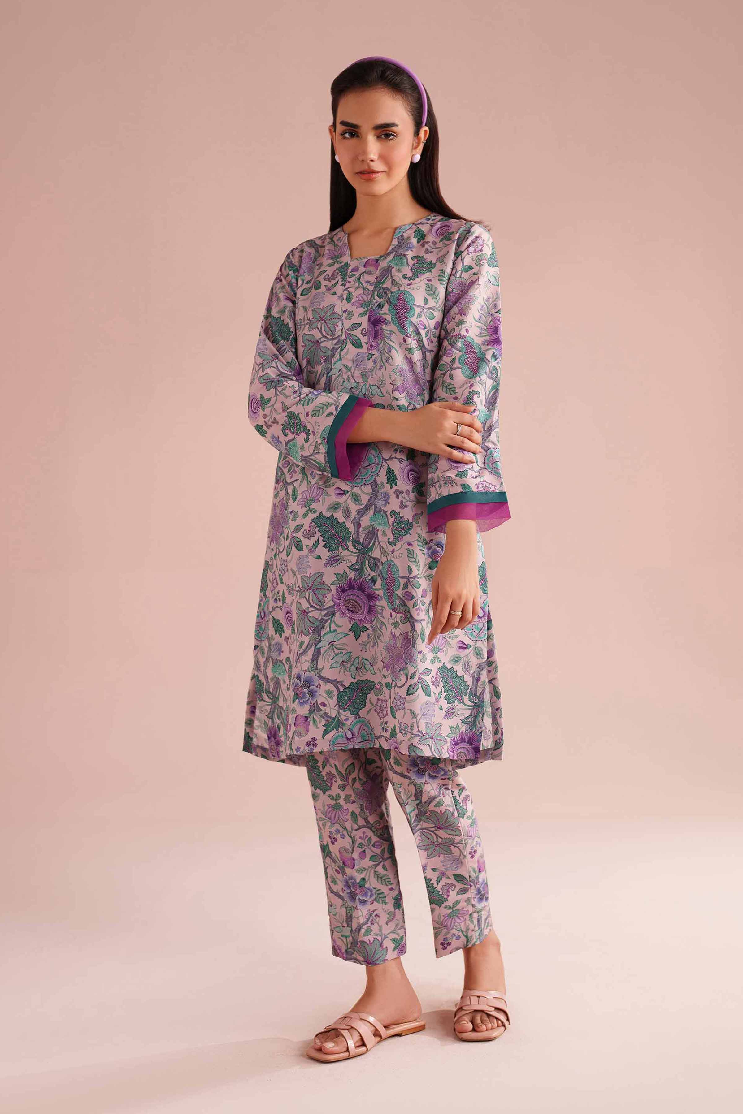 2 Piece - Printed Suit - PE26-14 NishatUAE Multi Lawn 2PC Printed Ready To Wear