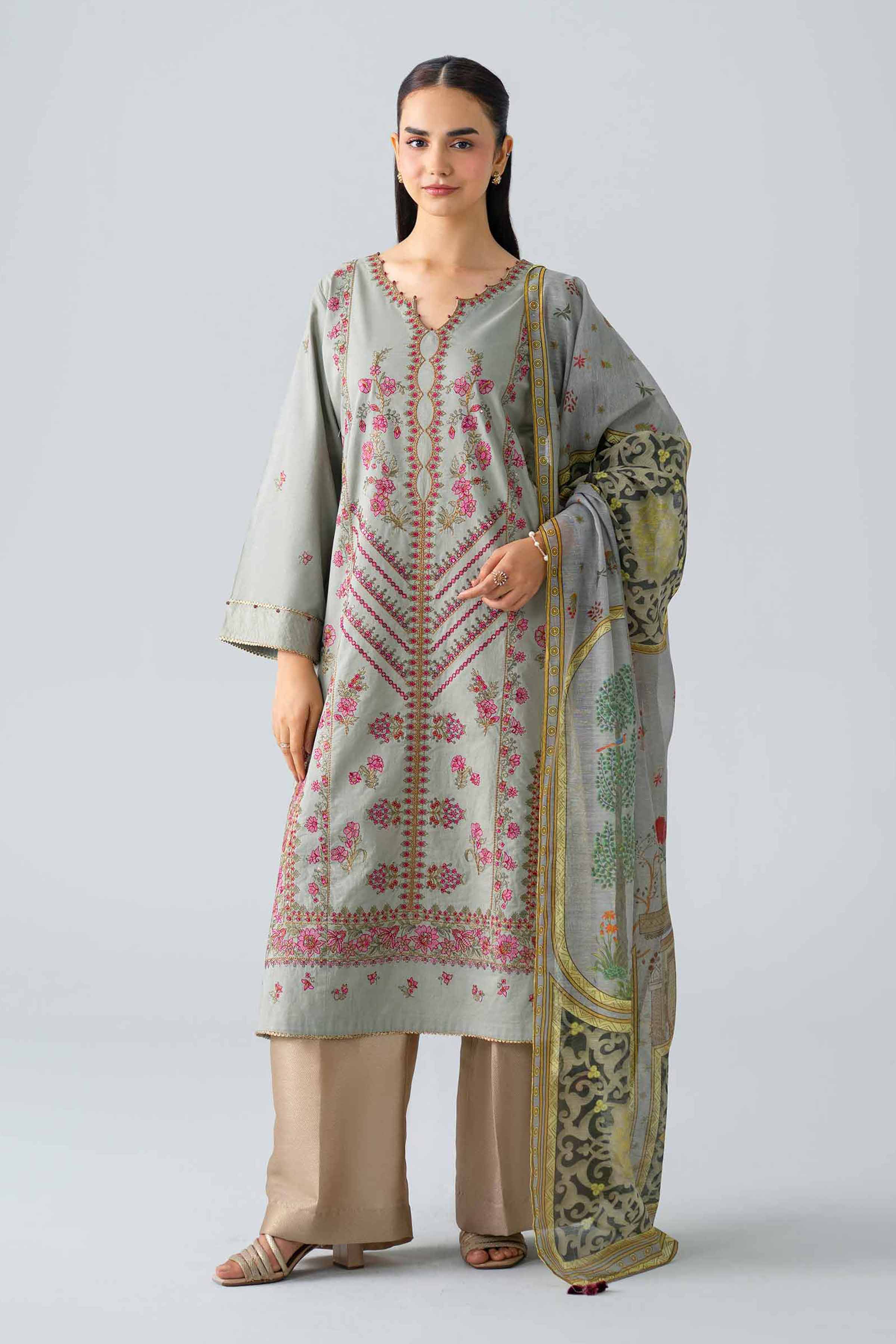 2 Piece - Embroidered Suit - PE26-145