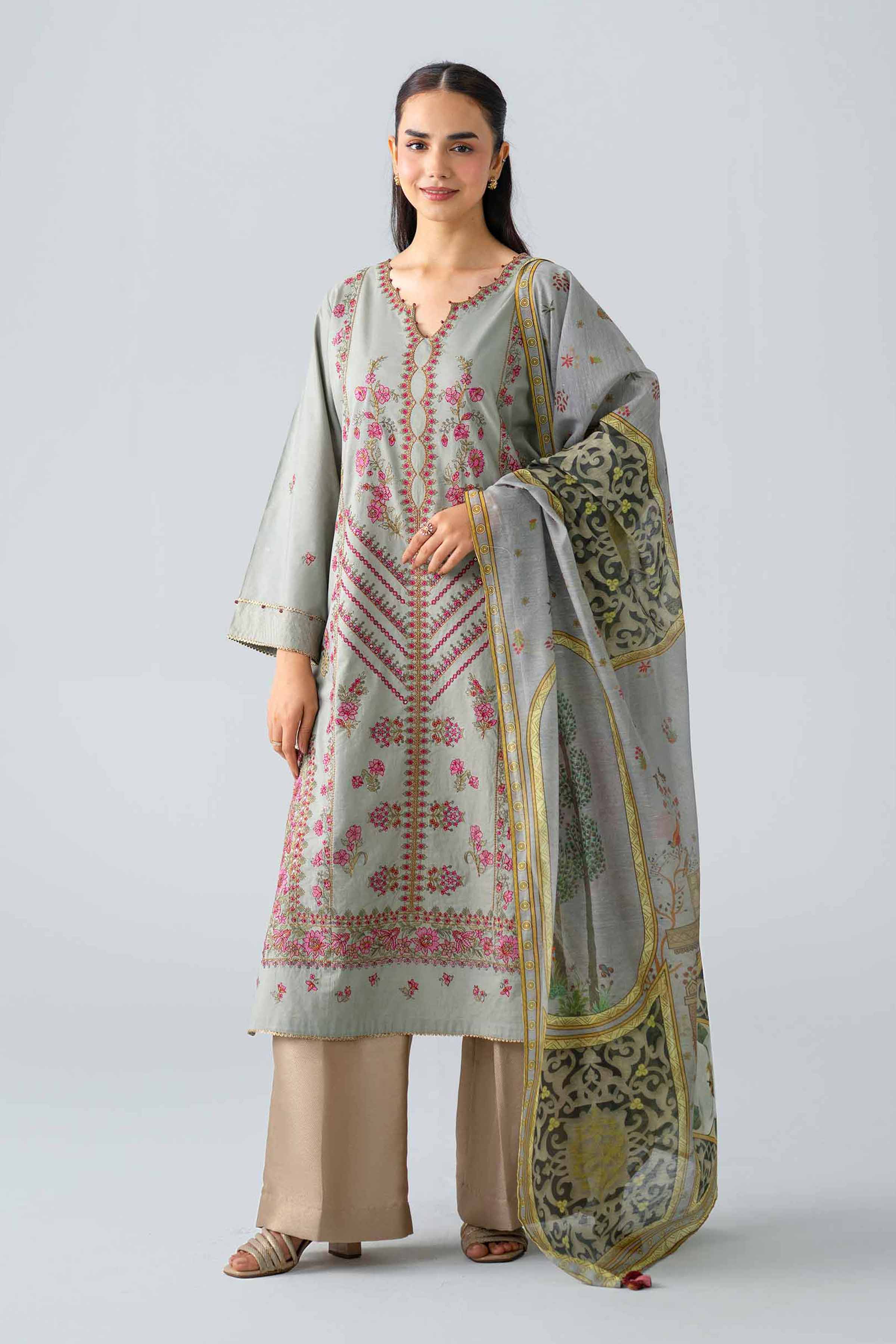 2 Piece - Embroidered Suit - PE26-145