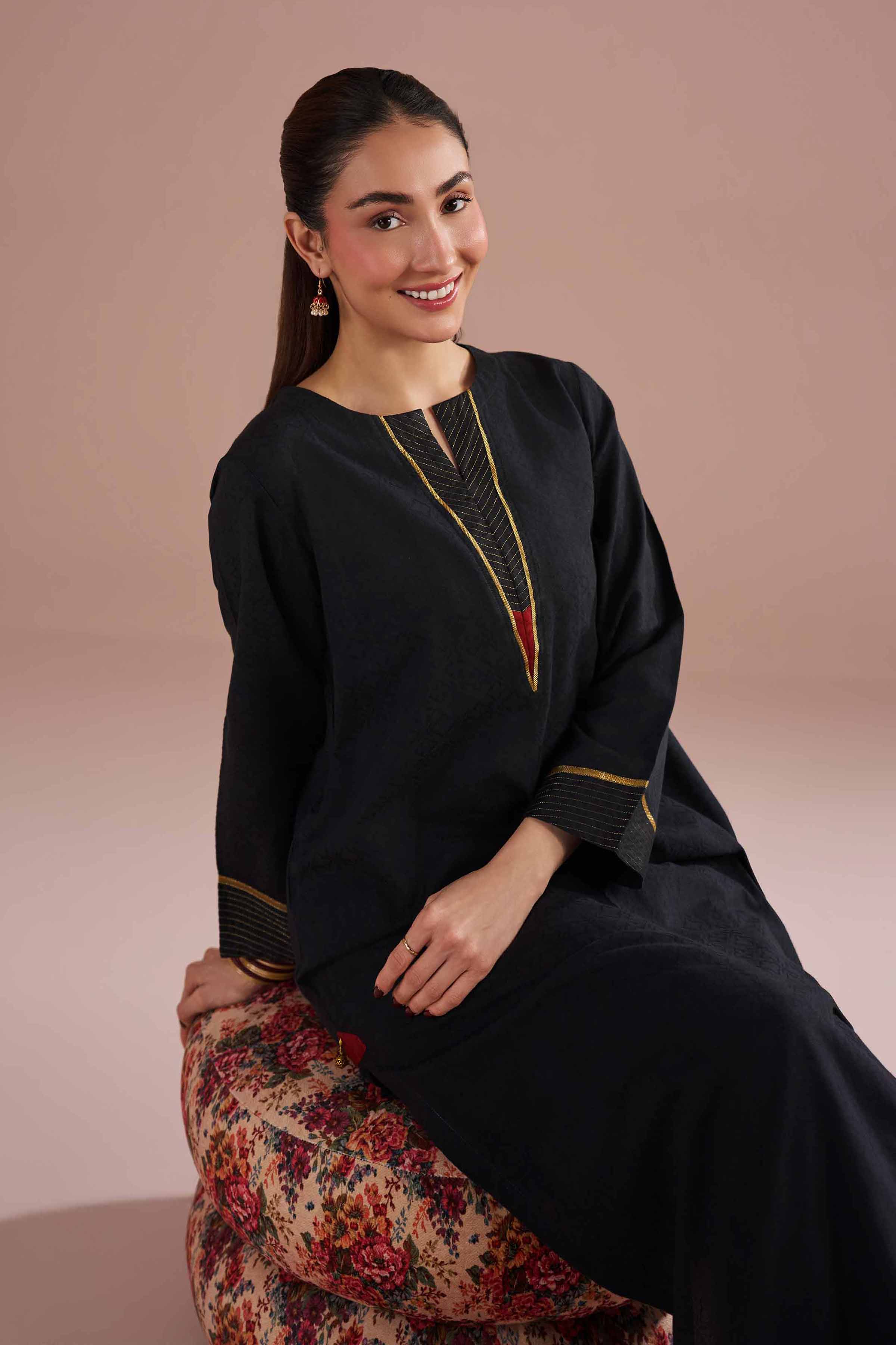 2 Piece - Basic Suit - PE26-152 Black Jacquard 2PC Solids READY TO WEAR