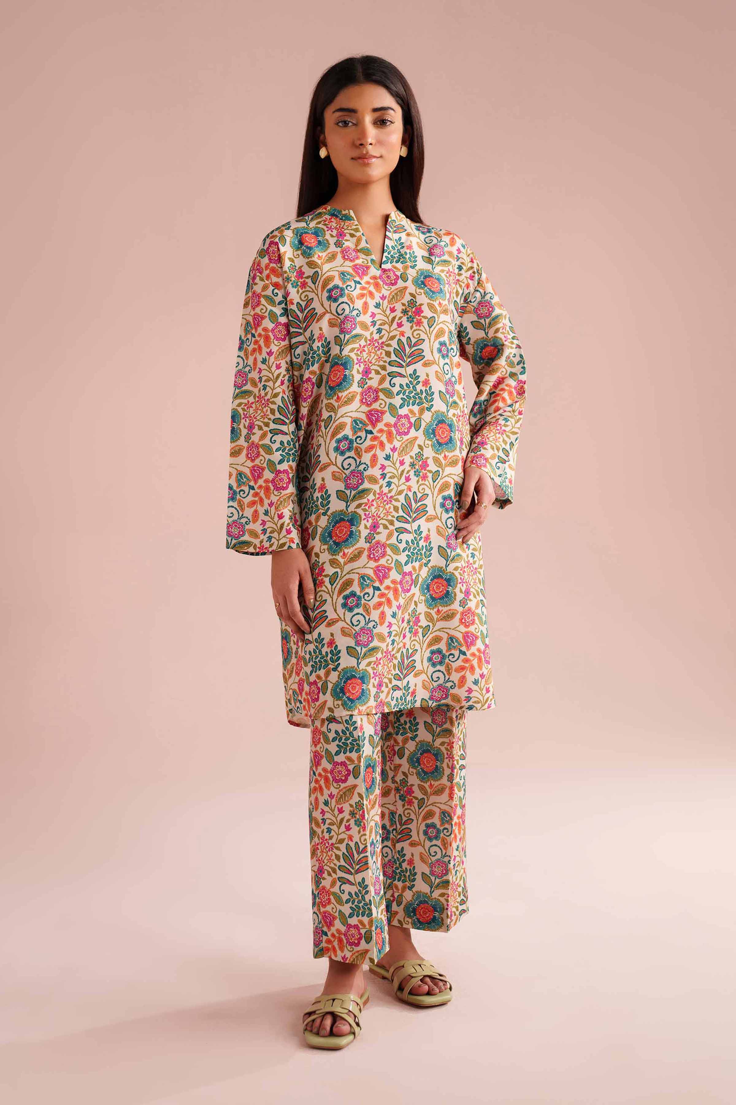 2 Piece - Printed Suit - PE26-16 NishatUAE Multi Lawn 2PC Printed Ready To Wear