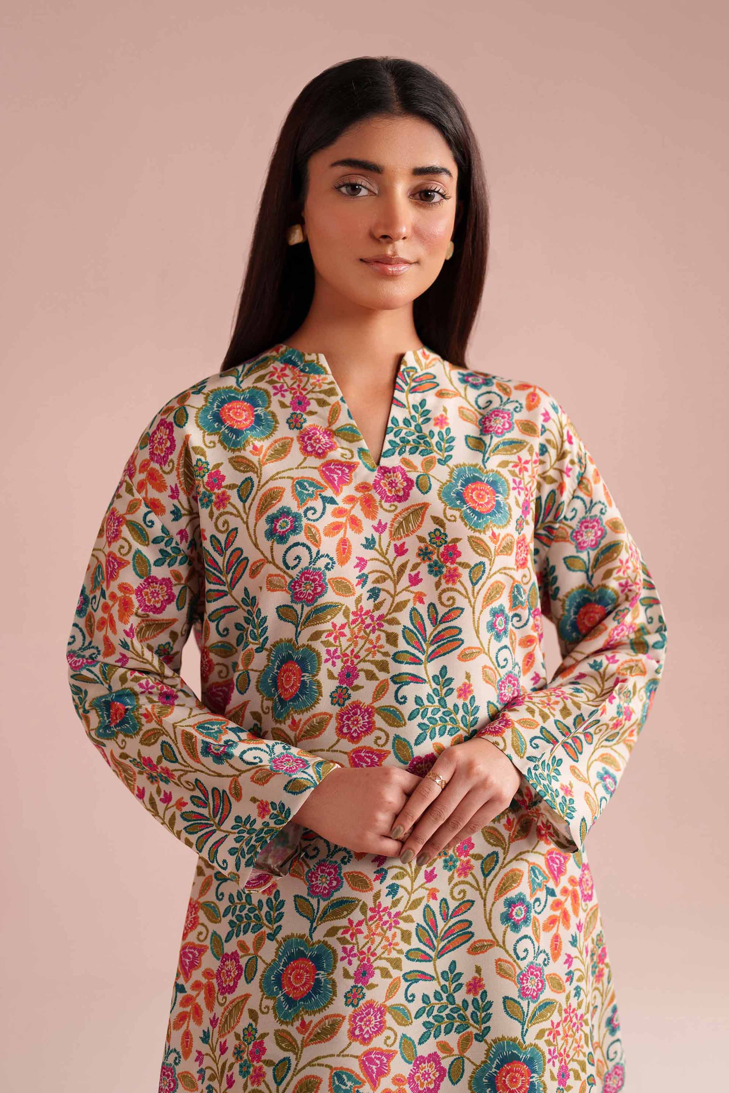 2 Piece - Printed Suit - PE26-16 NishatUAE Multi Lawn 2PC Printed Ready To Wear