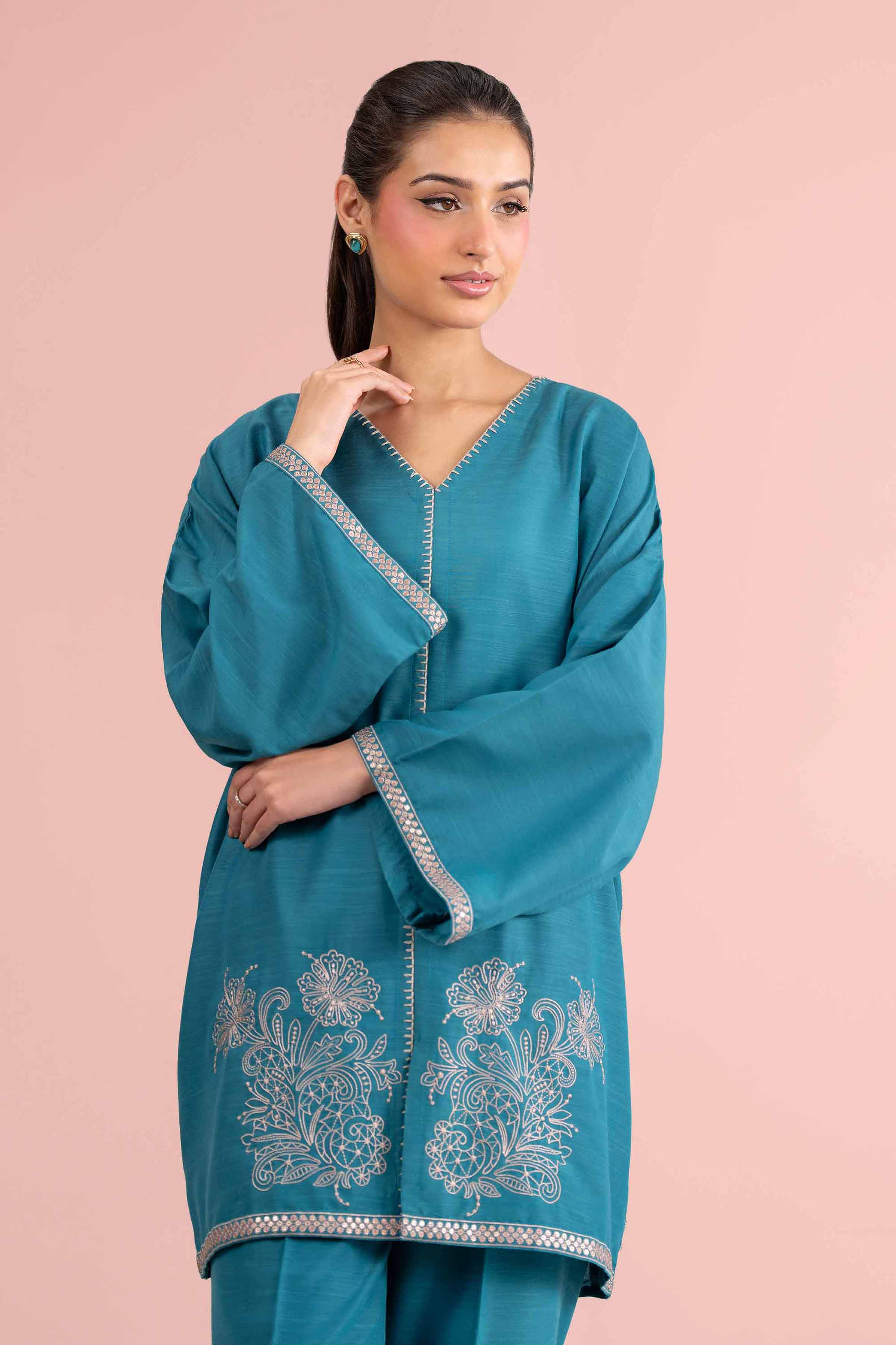 2 Piece - Embroidered Suit - PE26-165