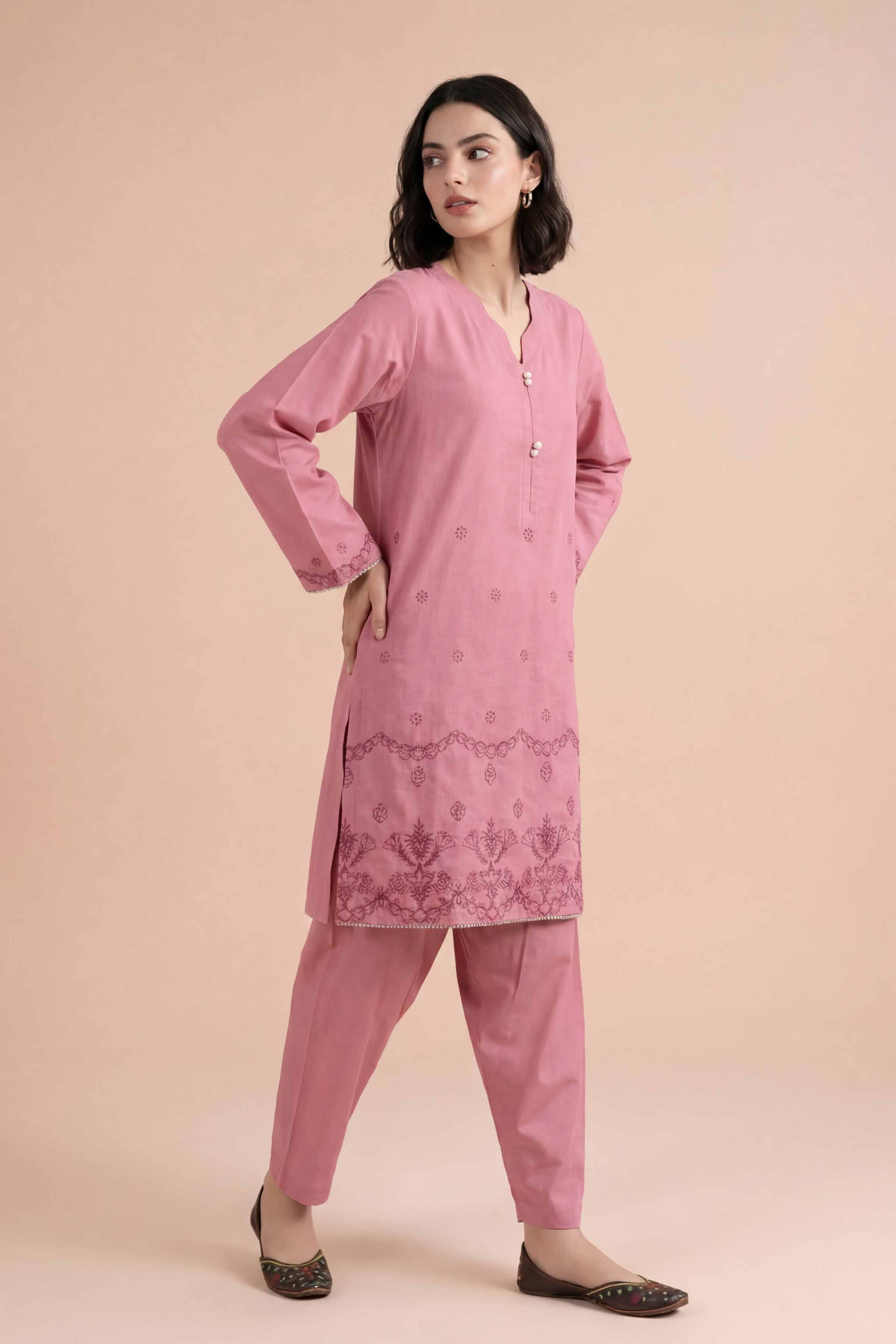 2 Piece - Embroidered Suit - PE26-167