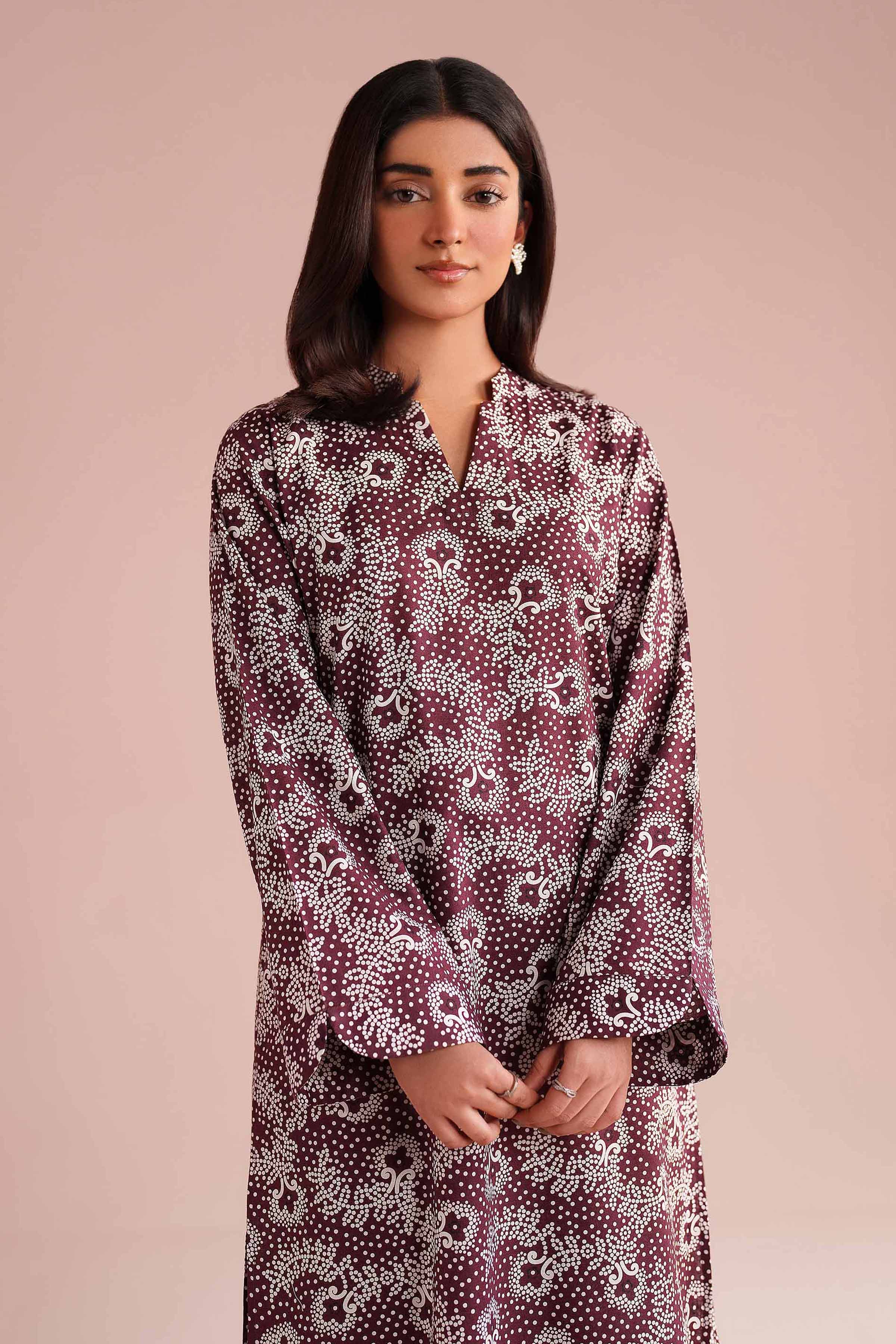 2 Piece - Printed Suit - PE26-180 Red Cambric 2PC Printed READY TO WEAR