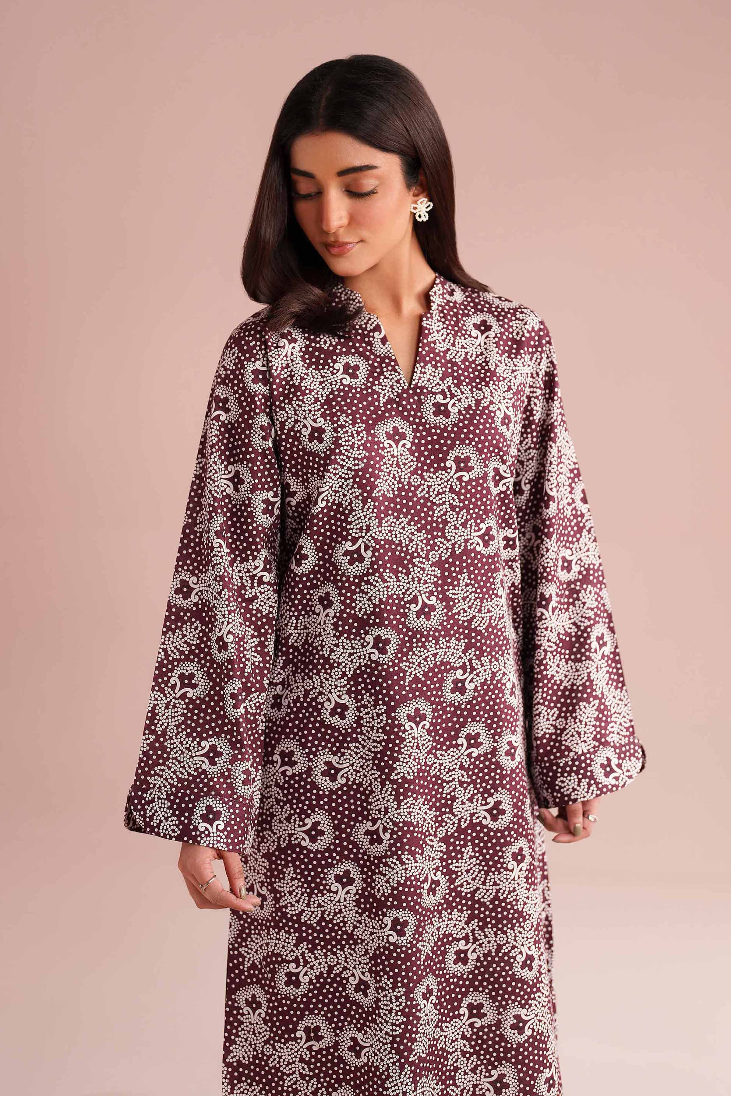 2 Piece - Printed Suit - PE26-180 Red Cambric 2PC Printed READY TO WEAR