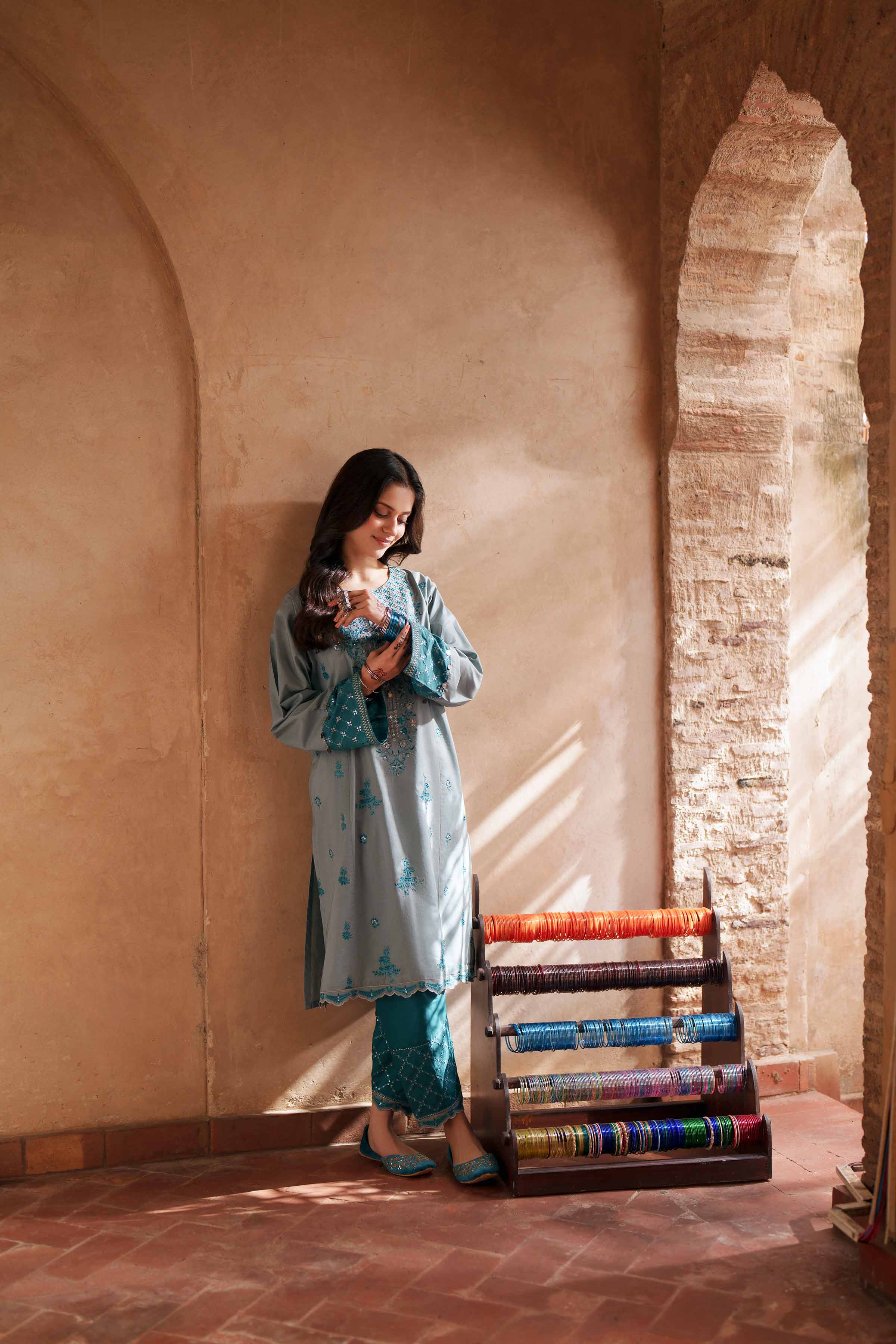 2 Piece - Embroidered Suit - PE26-236