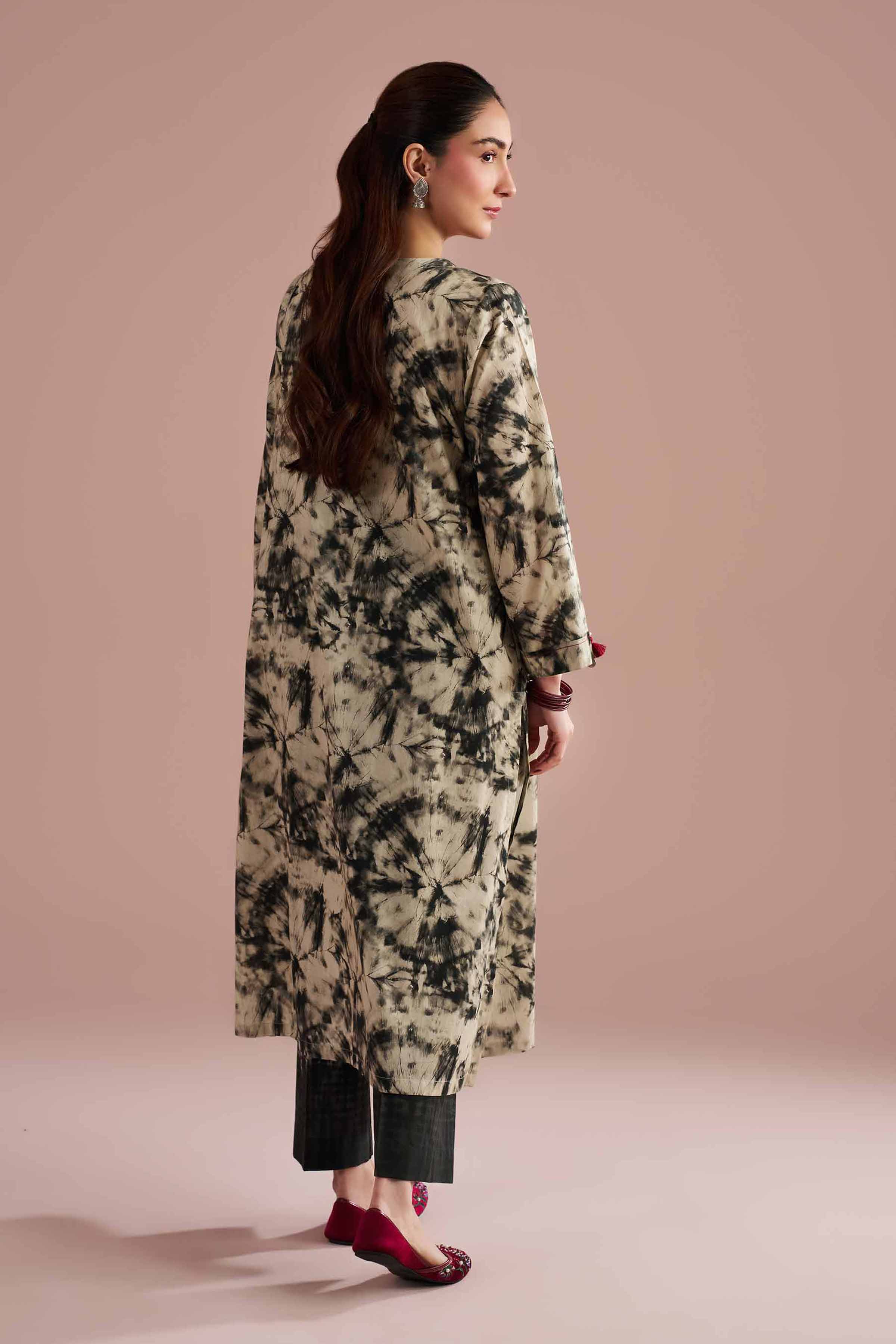 2 Piece - Printed Embroidered Suit - PE26-254 Beige Lawn 2PC Embroidered