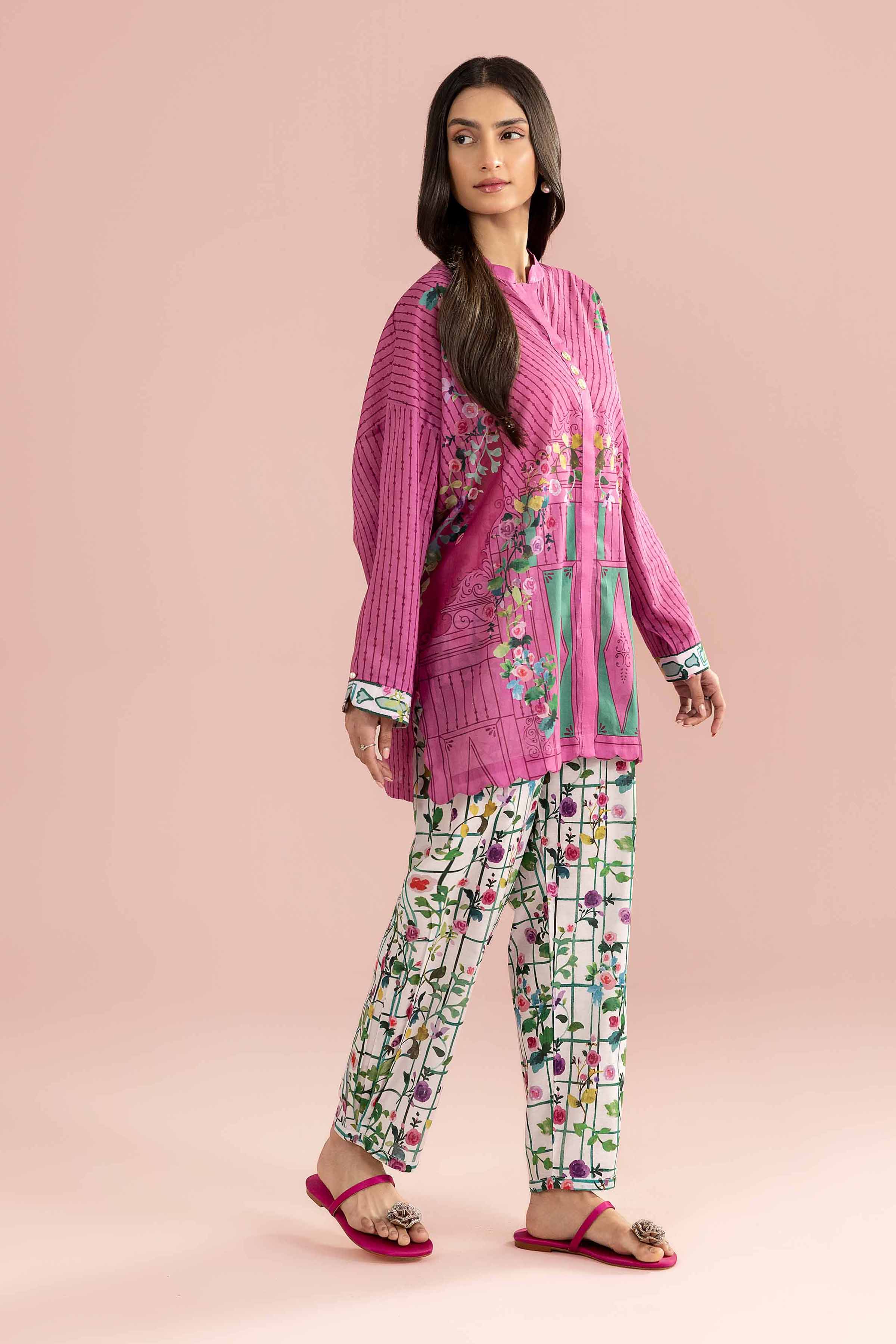 2 Piece - Printed Suit - PE26-266 pink  Lawn 2PC Printed READY TO WEAR