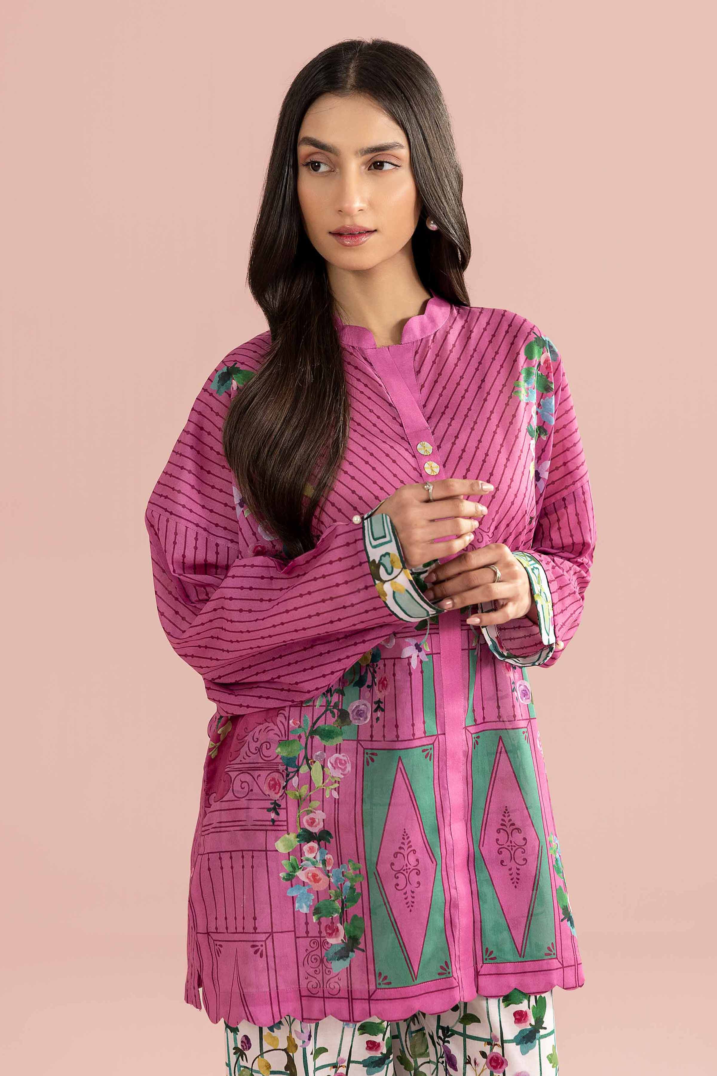 2 Piece - Printed Suit - PE26-266 pink  Lawn 2PC Printed READY TO WEAR