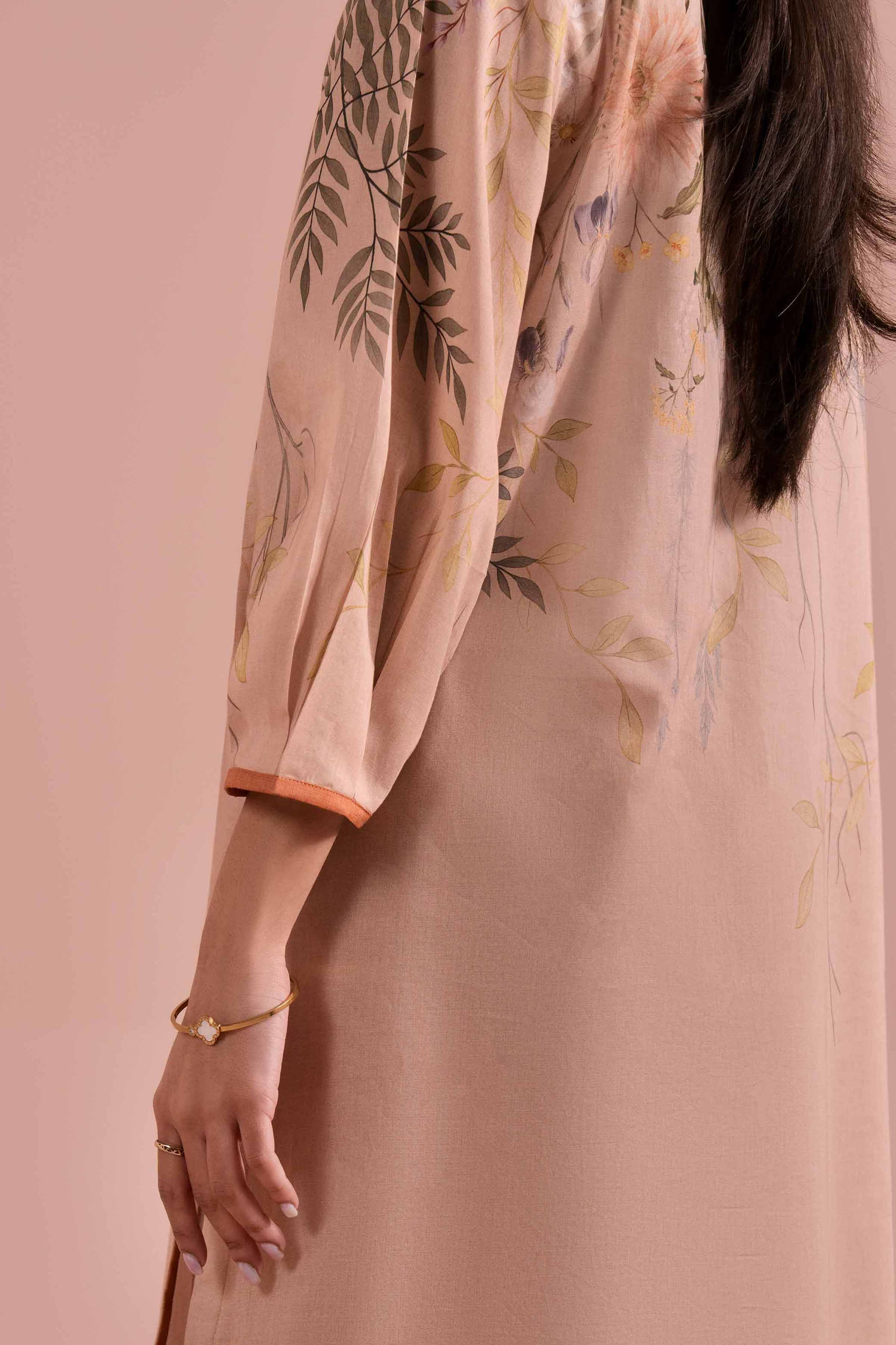 2 Piece - Printed Suit - PE26-271 Beige Lawn 2PC Printed READY TO WEAR