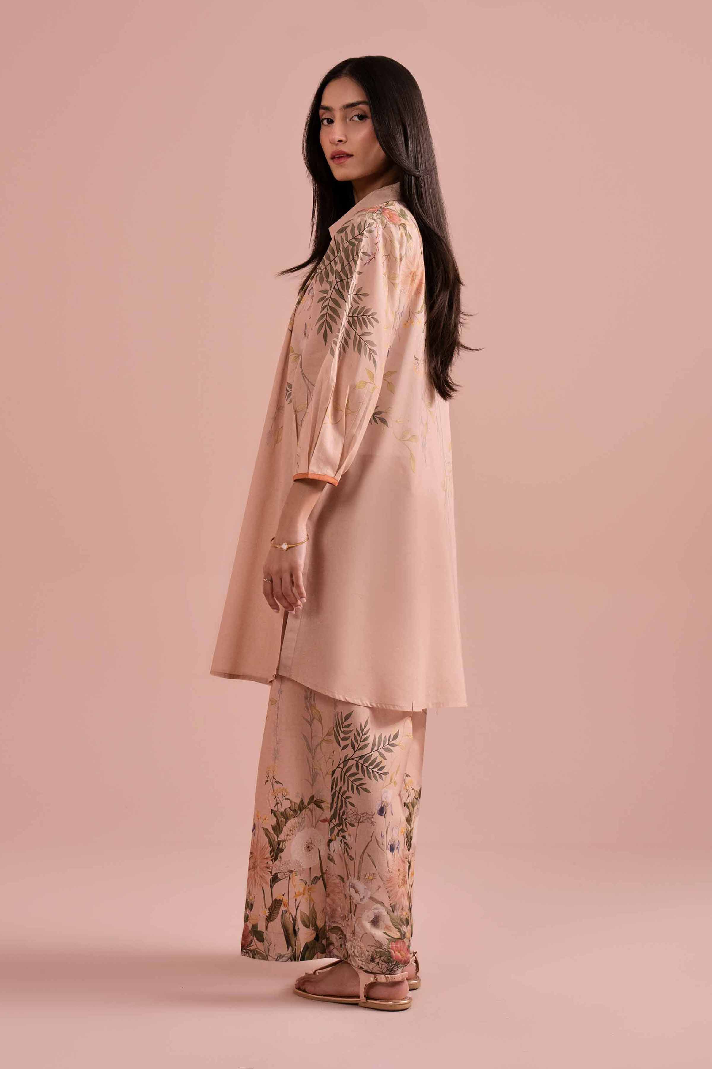 2 Piece - Printed Suit - PE26-271 Beige Lawn 2PC Printed READY TO WEAR