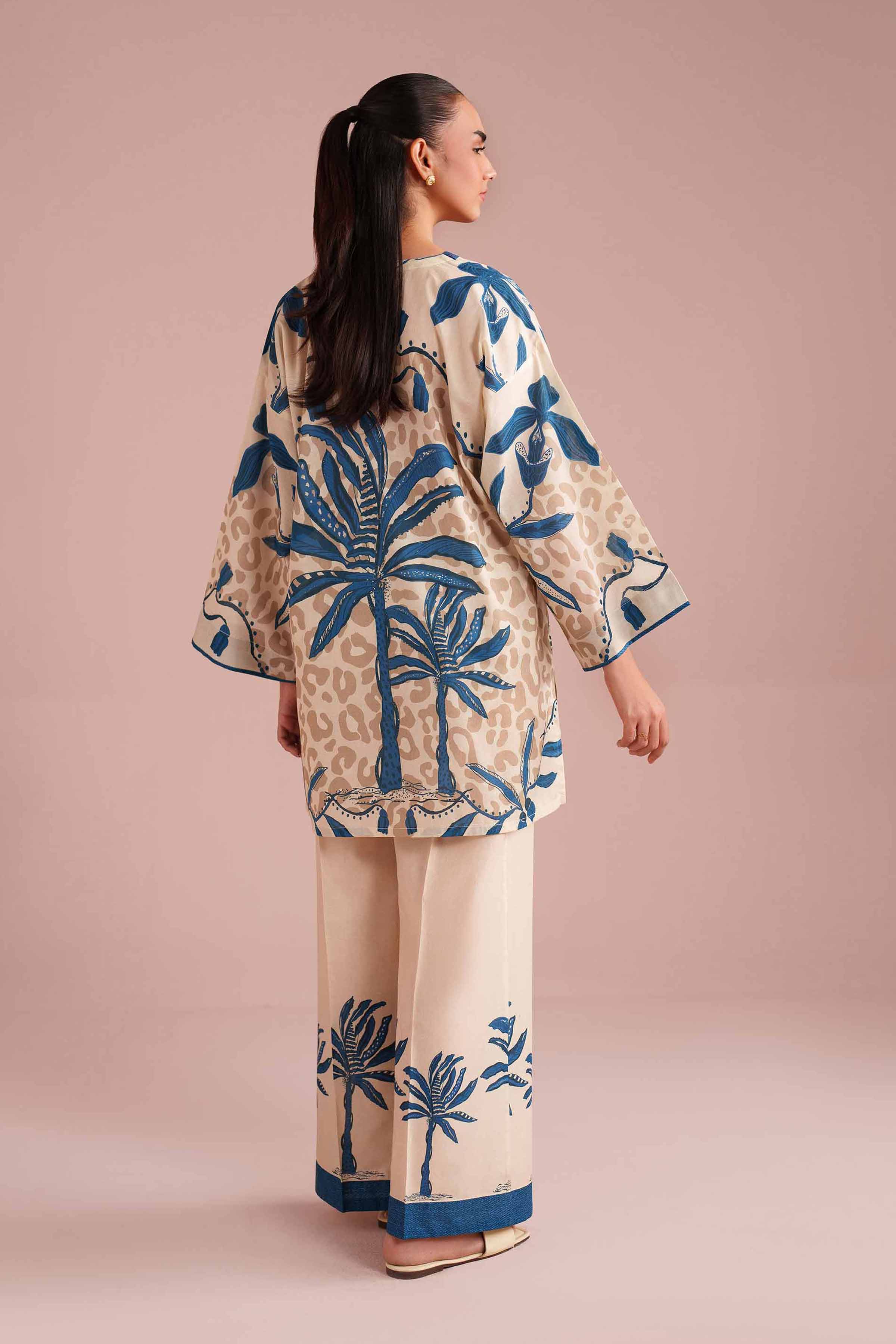 2 Piece - Printed Suit - PE26-274 Beige Lawn 2PC Printed READY TO WEAR