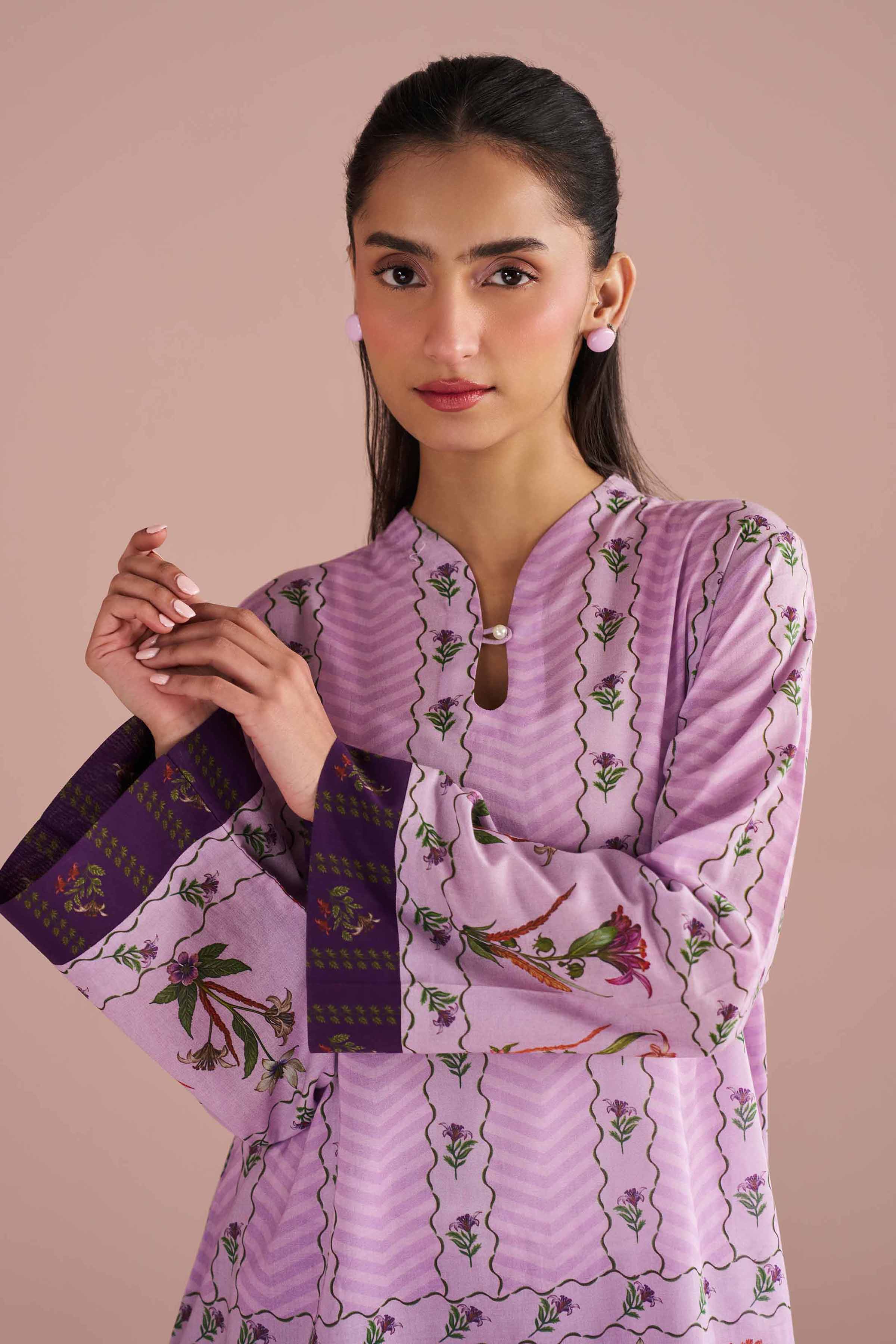 2 Piece - Printed Suit - PE26-280 Purple Lawn 2PC Printed READY TO WEAR