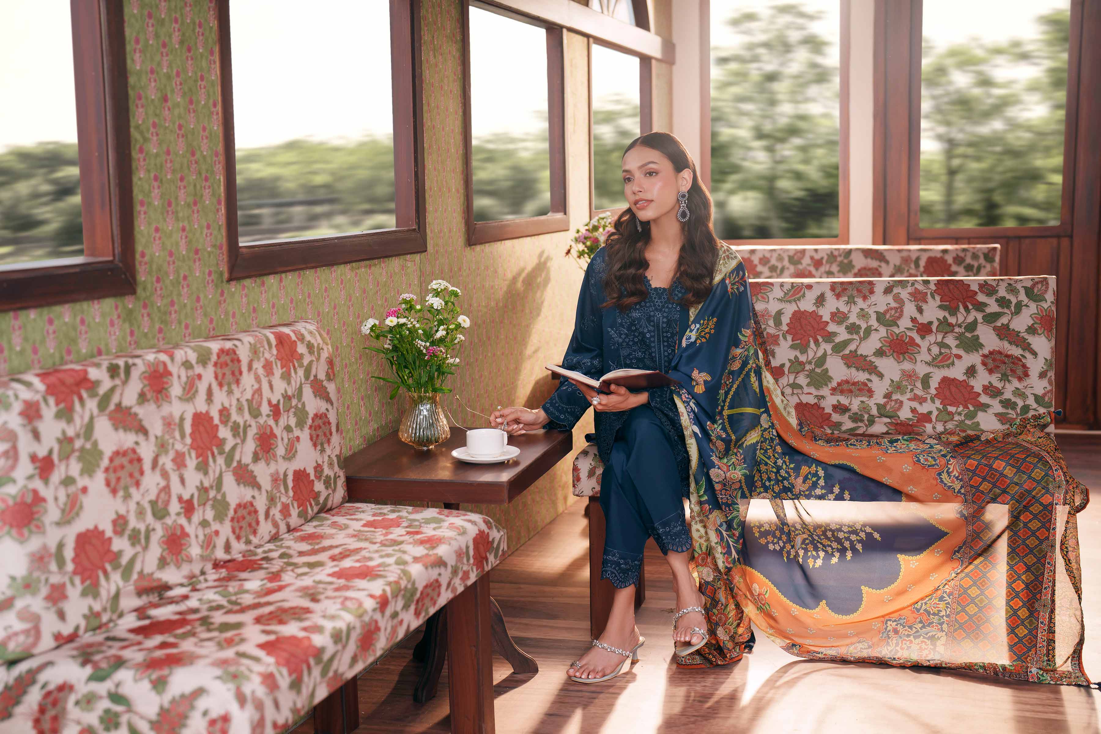 3 Piece - Embroidered Suit - PE26-287