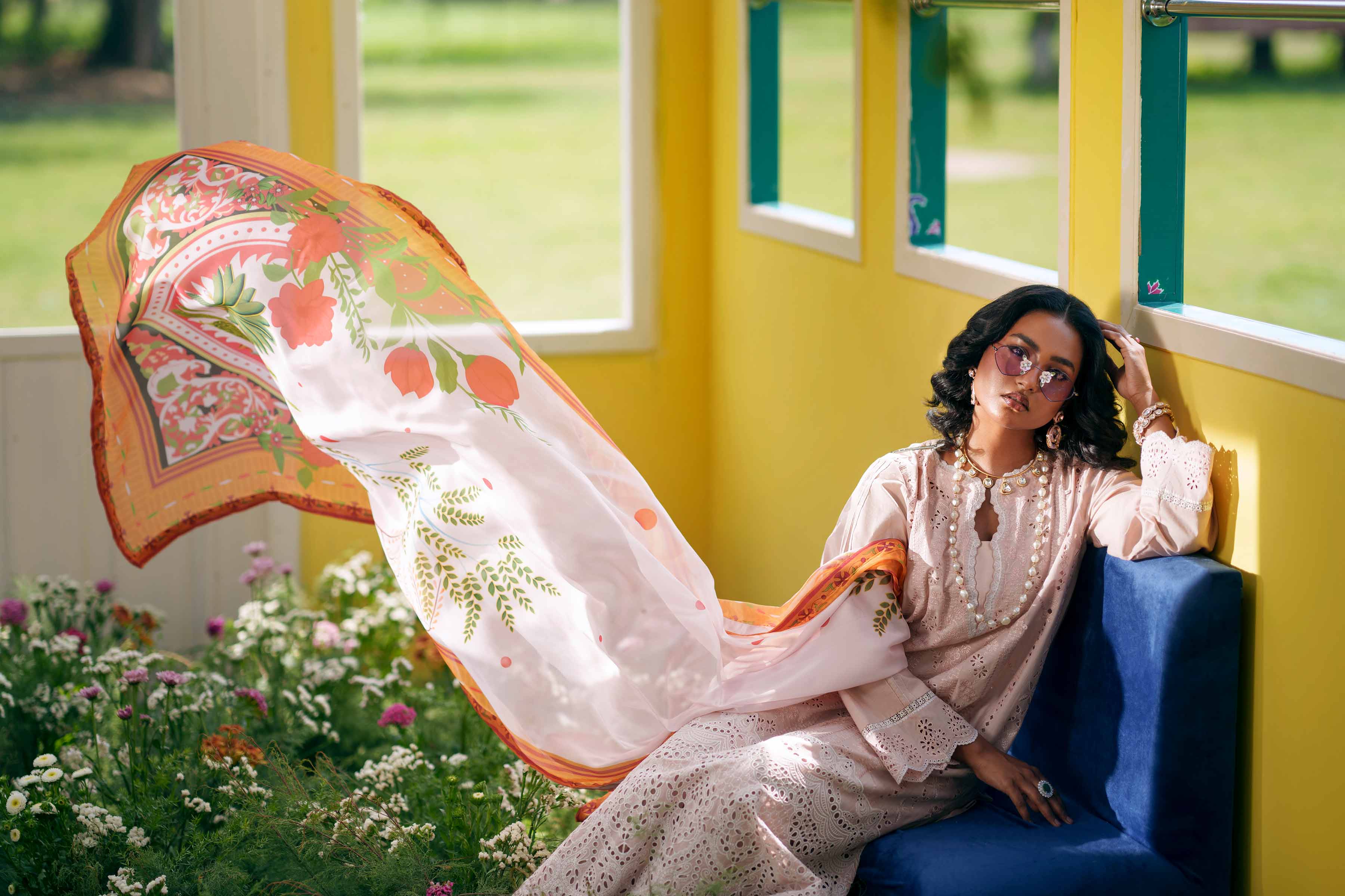 3 Piece - Embroidered Suit - PE26-289