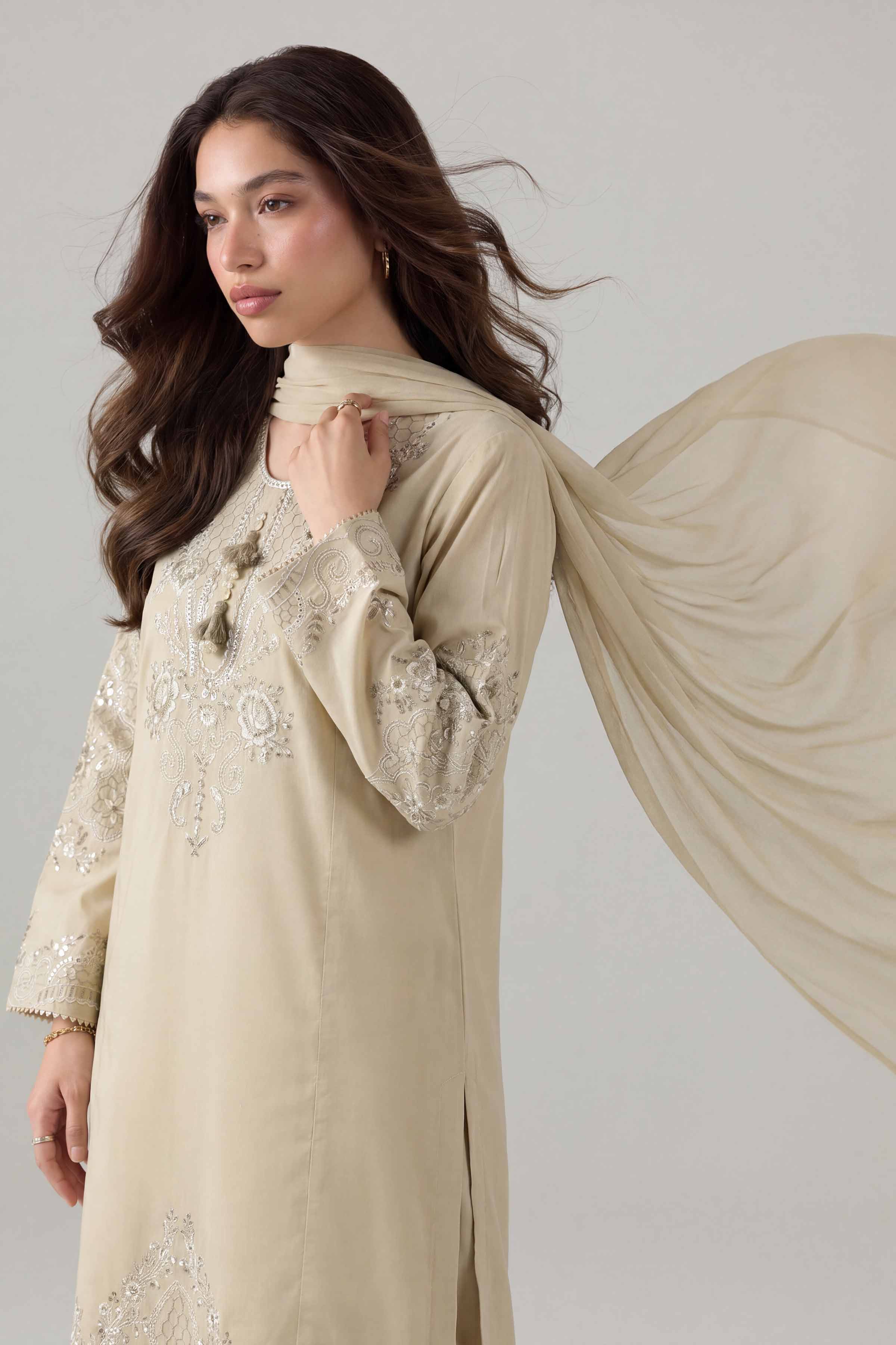 3 Piece - Embroidered Suit - PE26-302