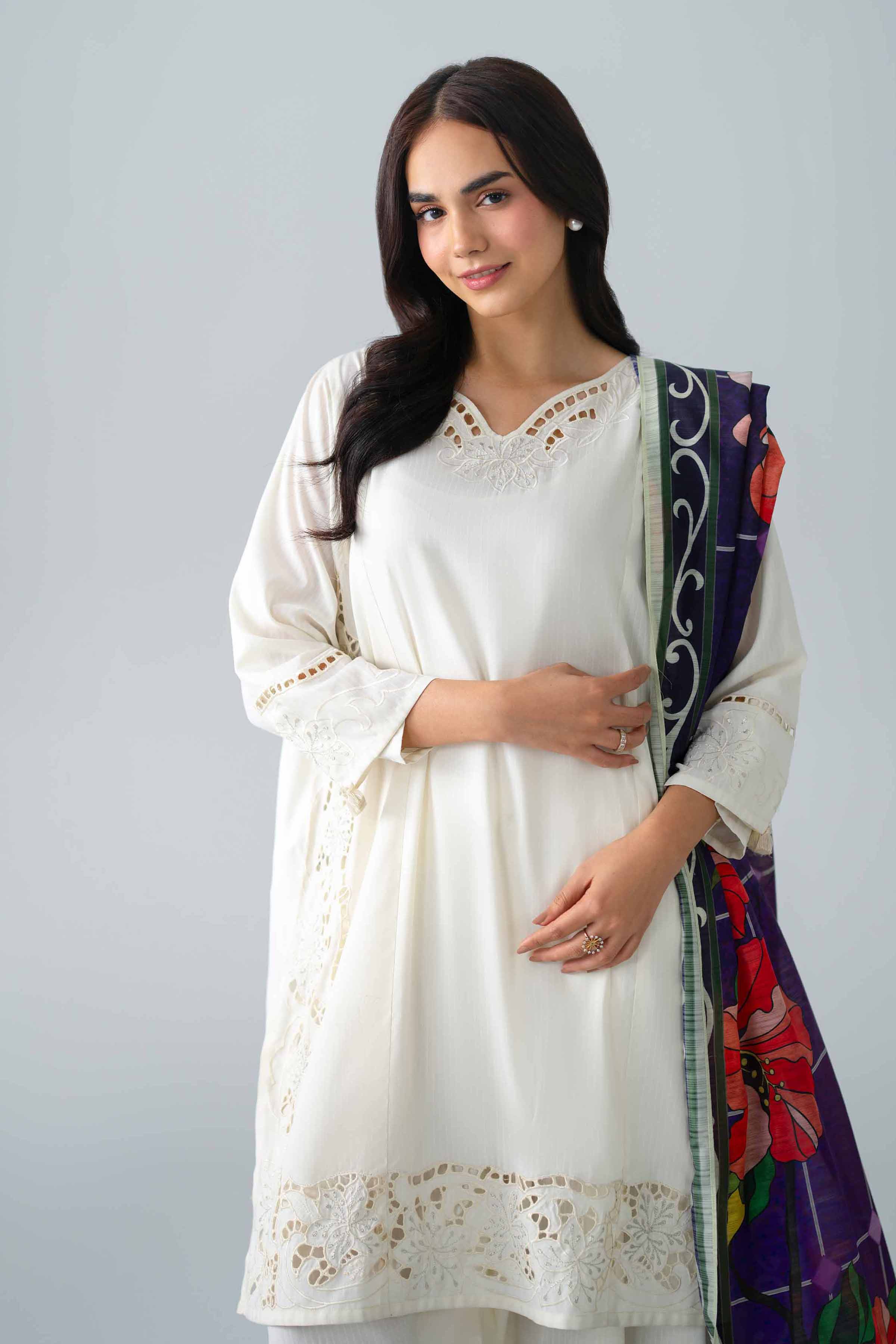 3 Piece - Embroidered Suit - PE26-307