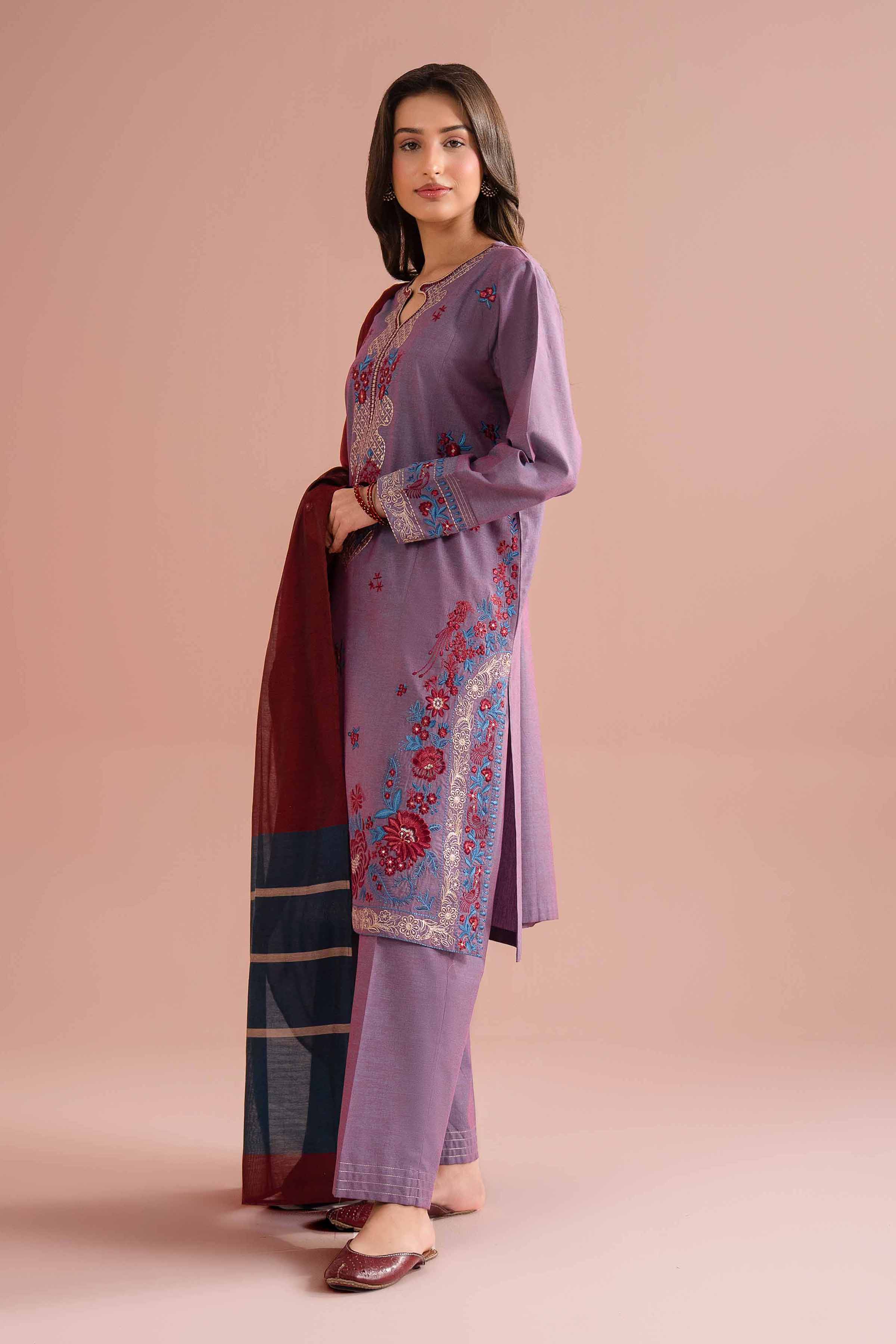 3 Piece - Embroidered Suit - PE26-309