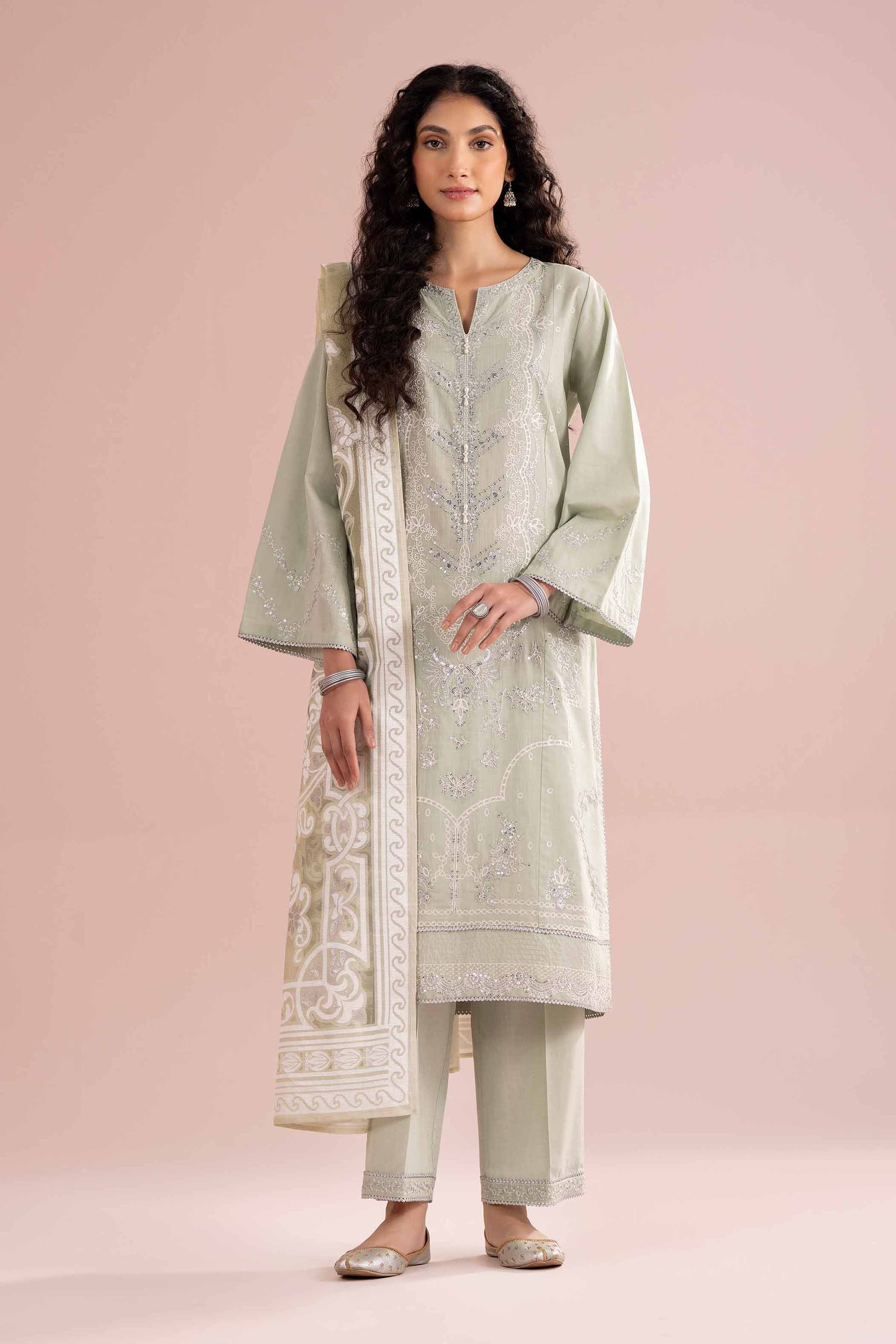 3 Piece - Embroidered Suit - PE26-316