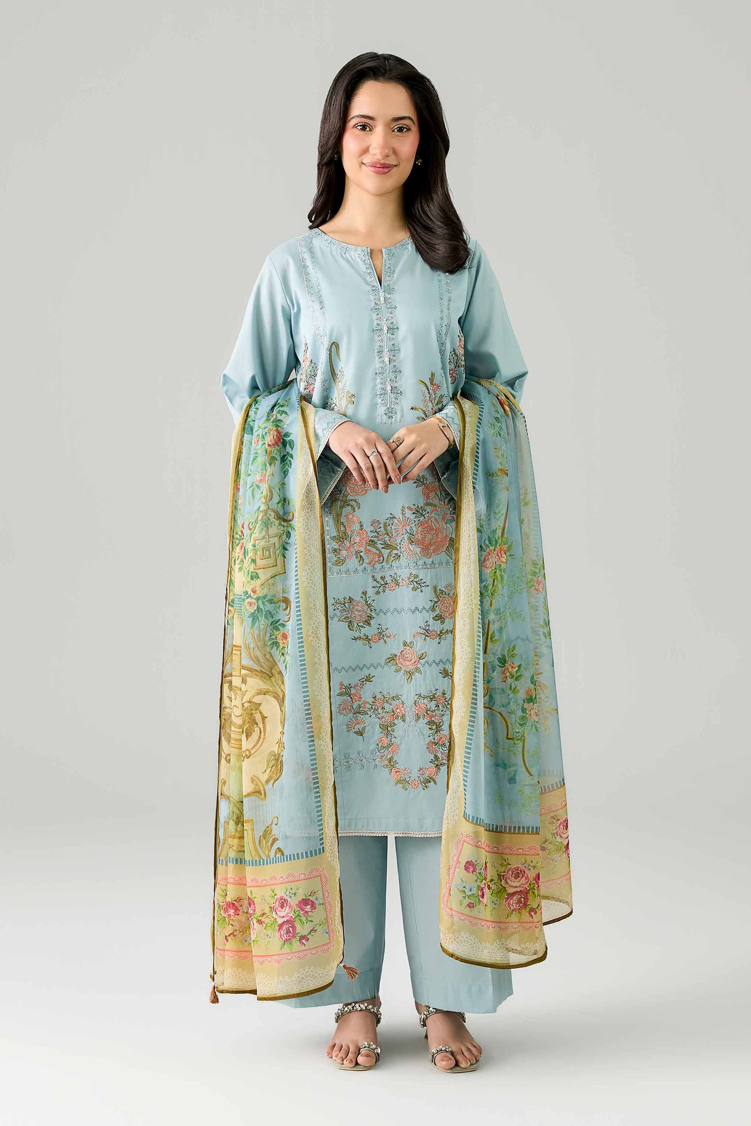 3 Piece - Embroidered Suit - PE26-320