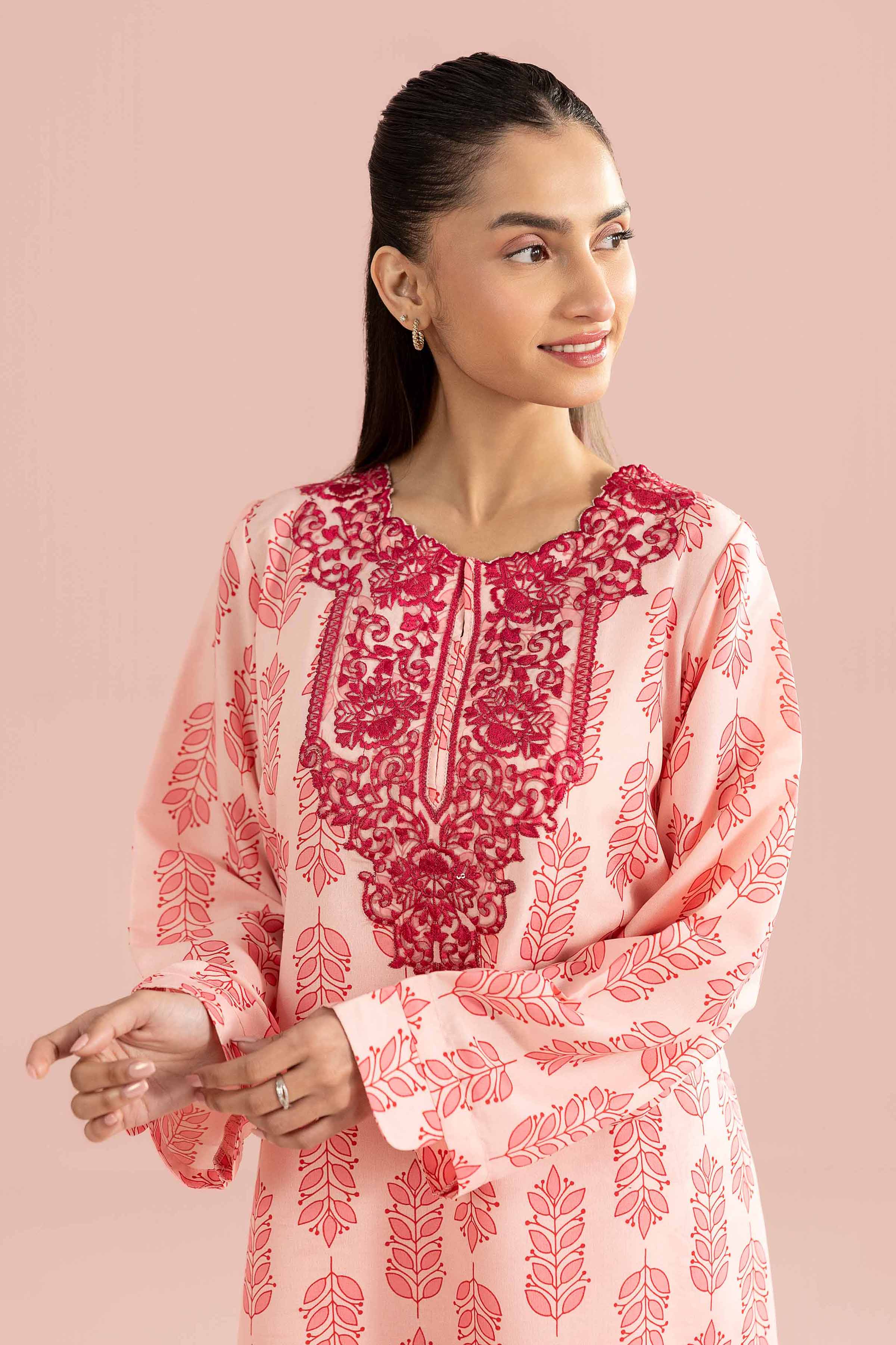 2 Piece - Printed Embroidered Suit - PE26-351