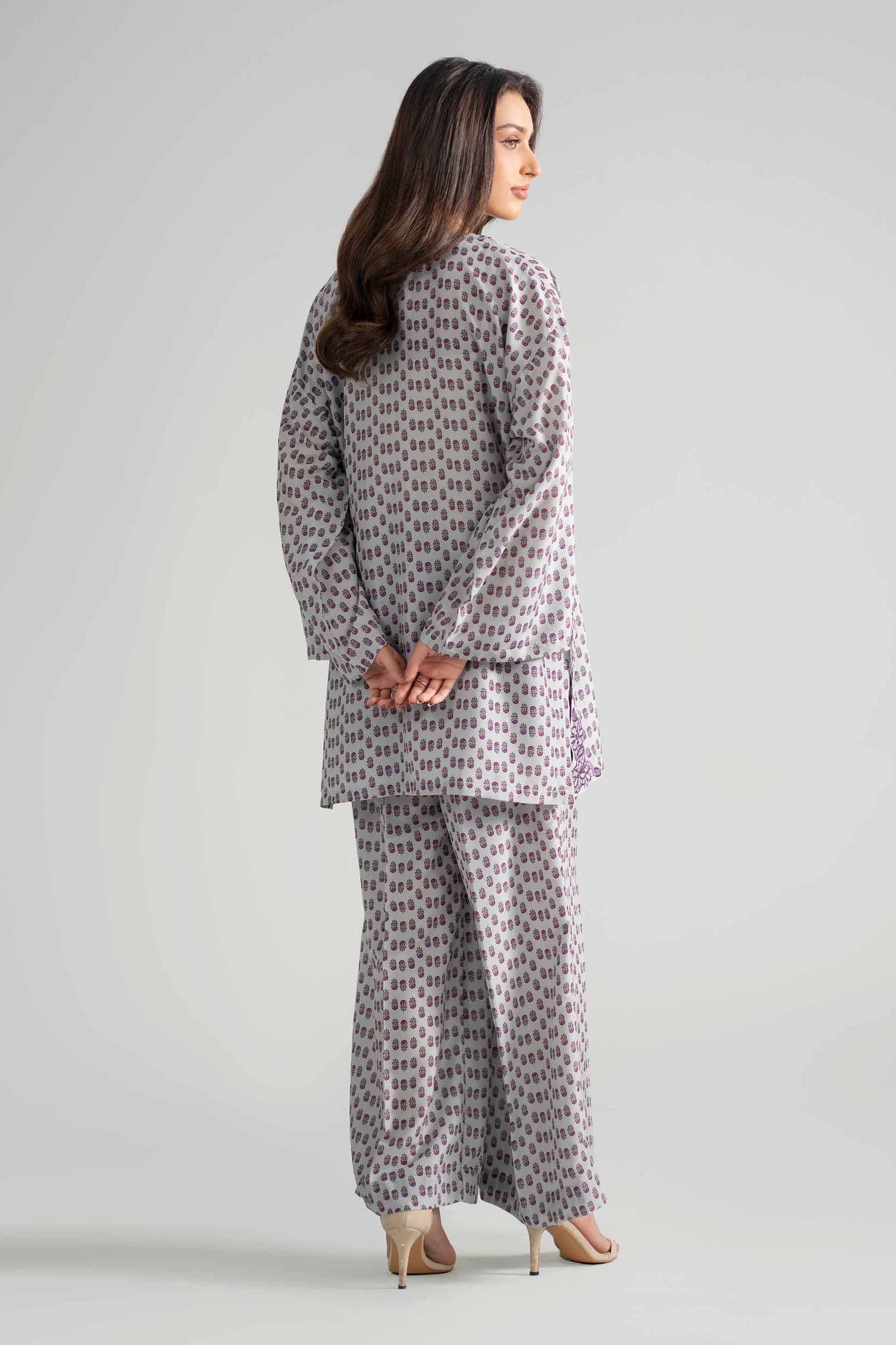 2 Piece - Printed Embroidered Suit - PE26-353 Grey Lawn 2PC Embroidered READY TO WEAR