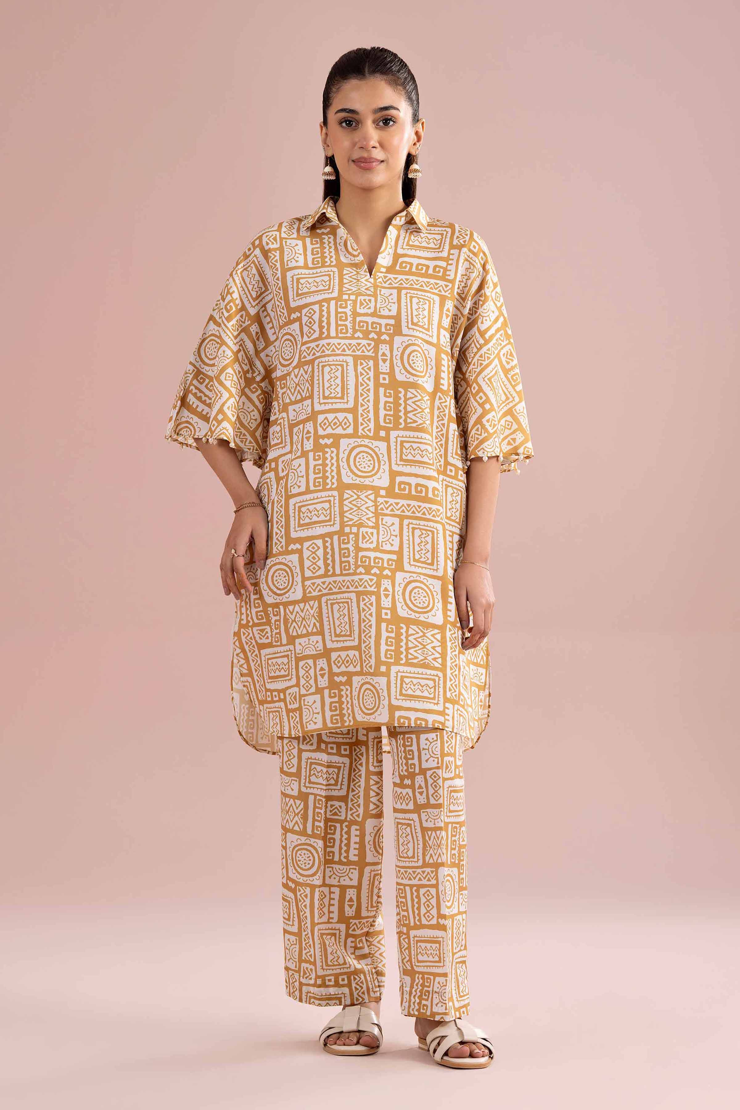 2 Piece - Printed Suit - PE26-362 Yellow Lawn 2PC Printed