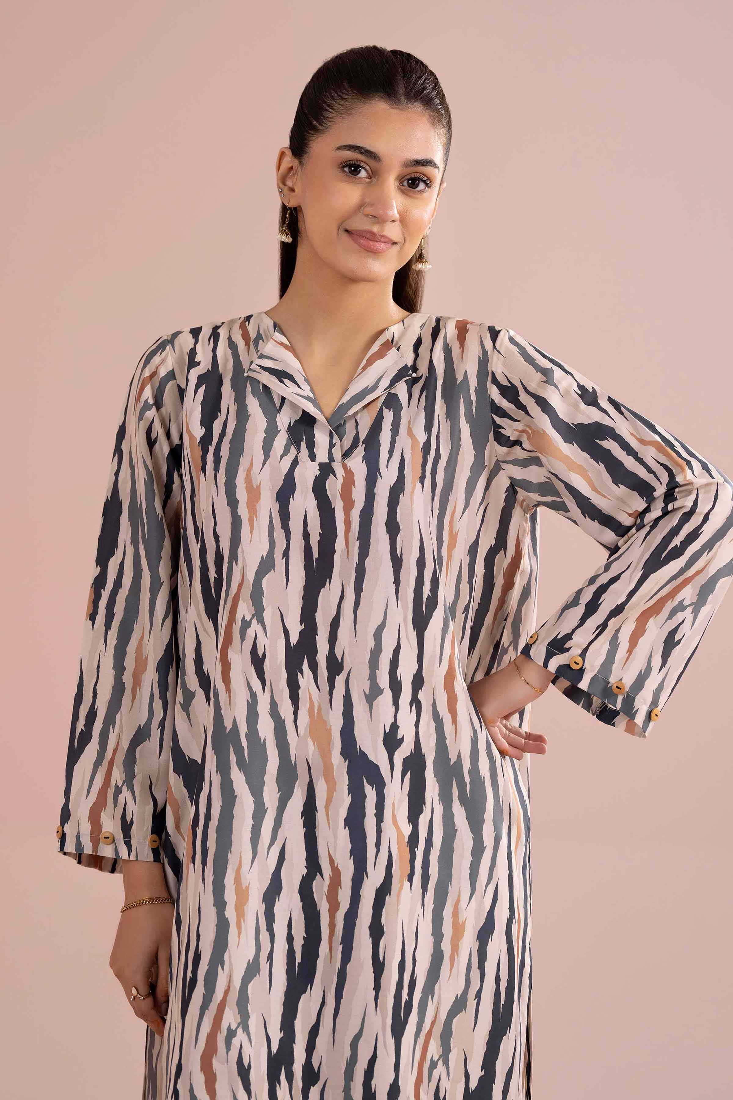 2 Piece - Printed Suit - PE26-365 Beige Lawn 2PC Printed