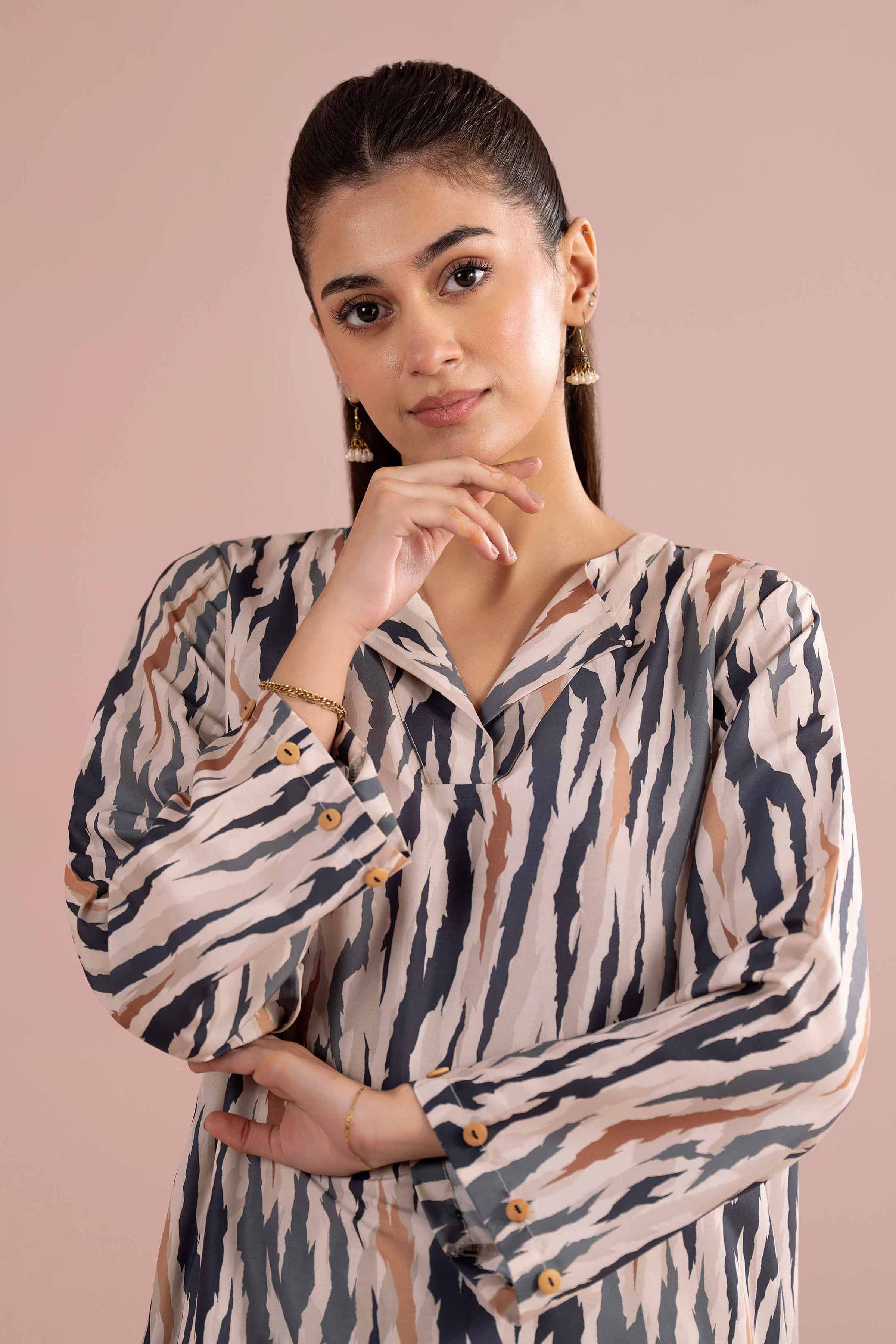 2 Piece - Printed Suit - PE26-365 Beige Lawn 2PC Printed