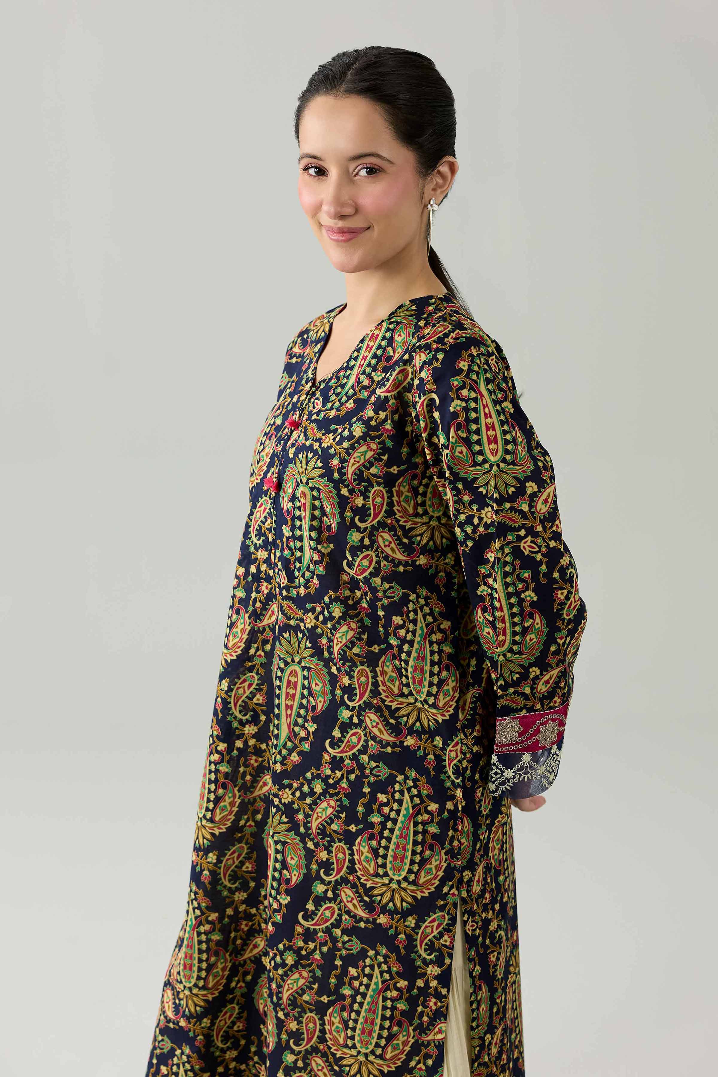 Printed Embroidered Shirt - PE26-373