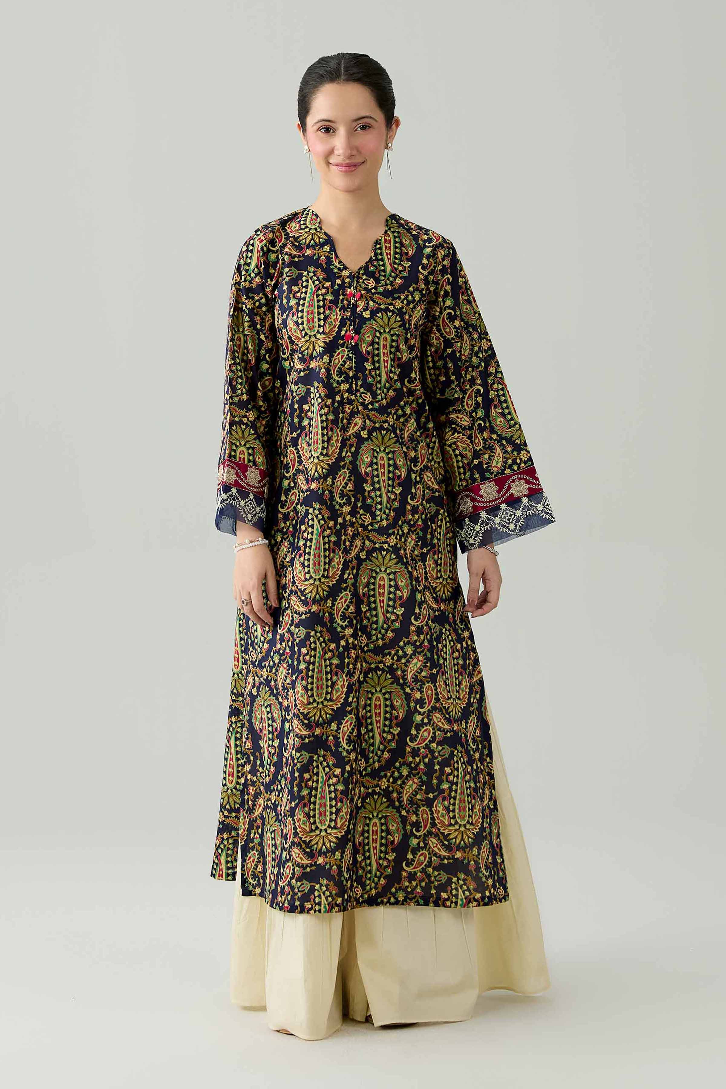 Printed Embroidered Shirt - PE26-373