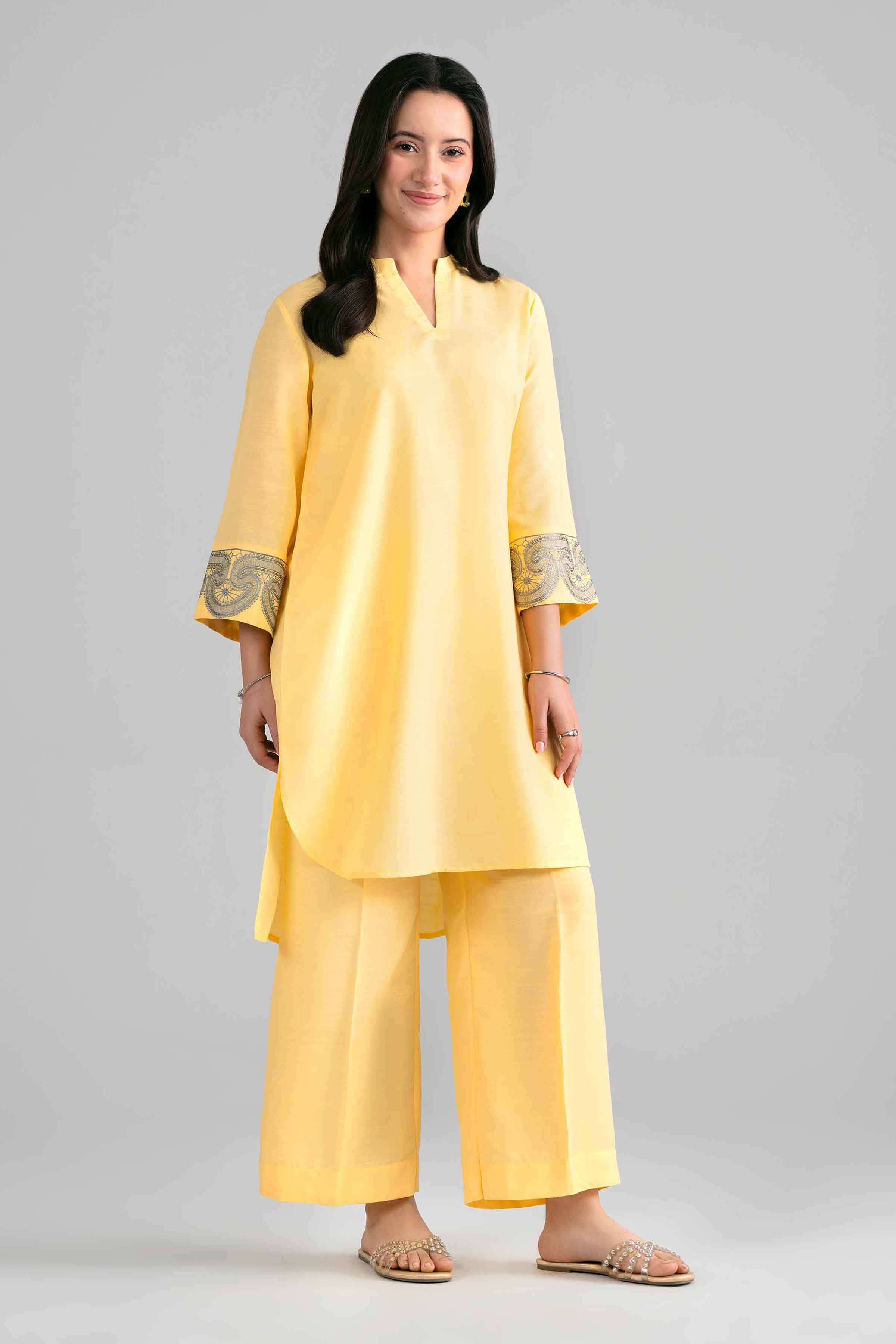 2 Piece - Embroidered Suit - PE26-396 Yellow Lawn 2PC Embroidered READY TO WEAR