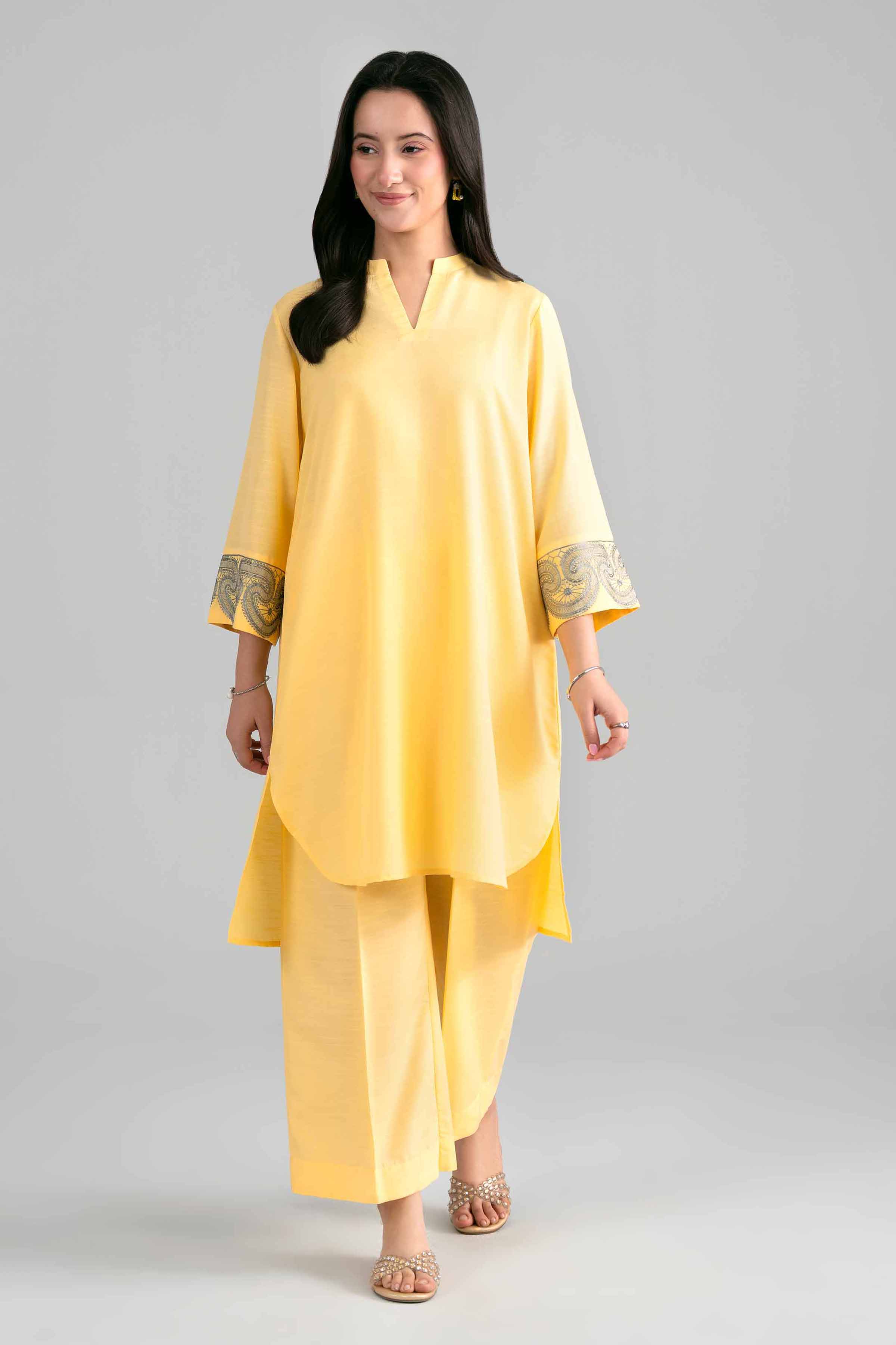 2 Piece - Embroidered Suit - PE26-396 Yellow Lawn 2PC Embroidered READY TO WEAR