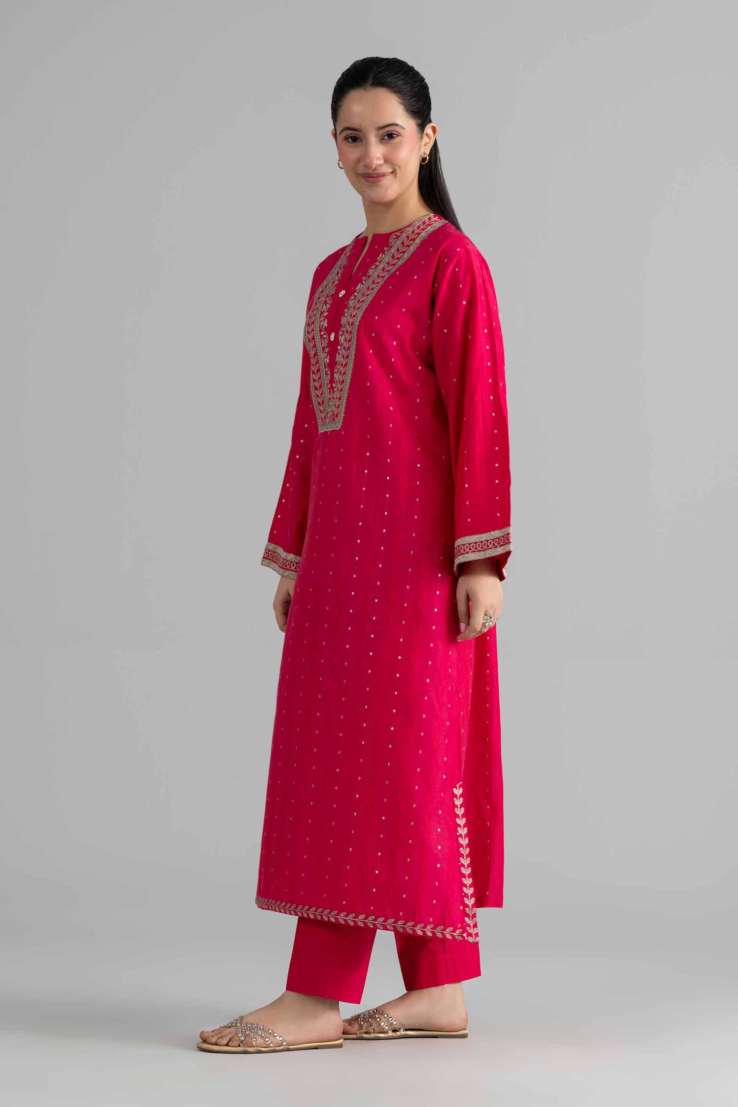 2 Piece - Embroidered Suit - PE26-460 Pink Lawn 2PC Embroidered