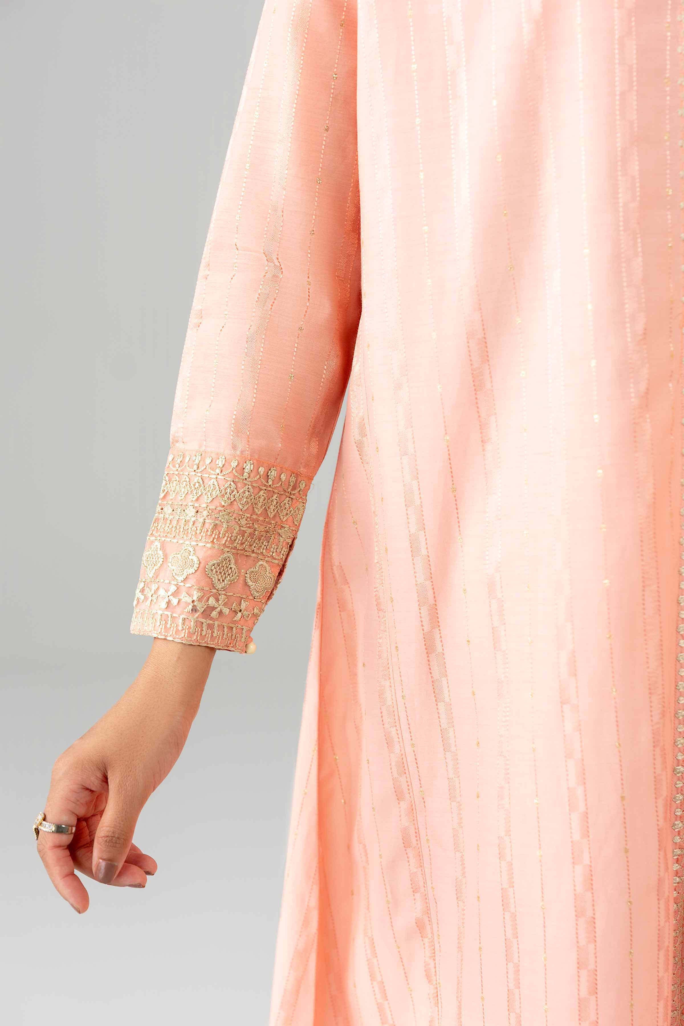 2 Piece - Embroidered Suit - PE26-462 Orange Lawn 2PC Embroidered READY TO WEAR