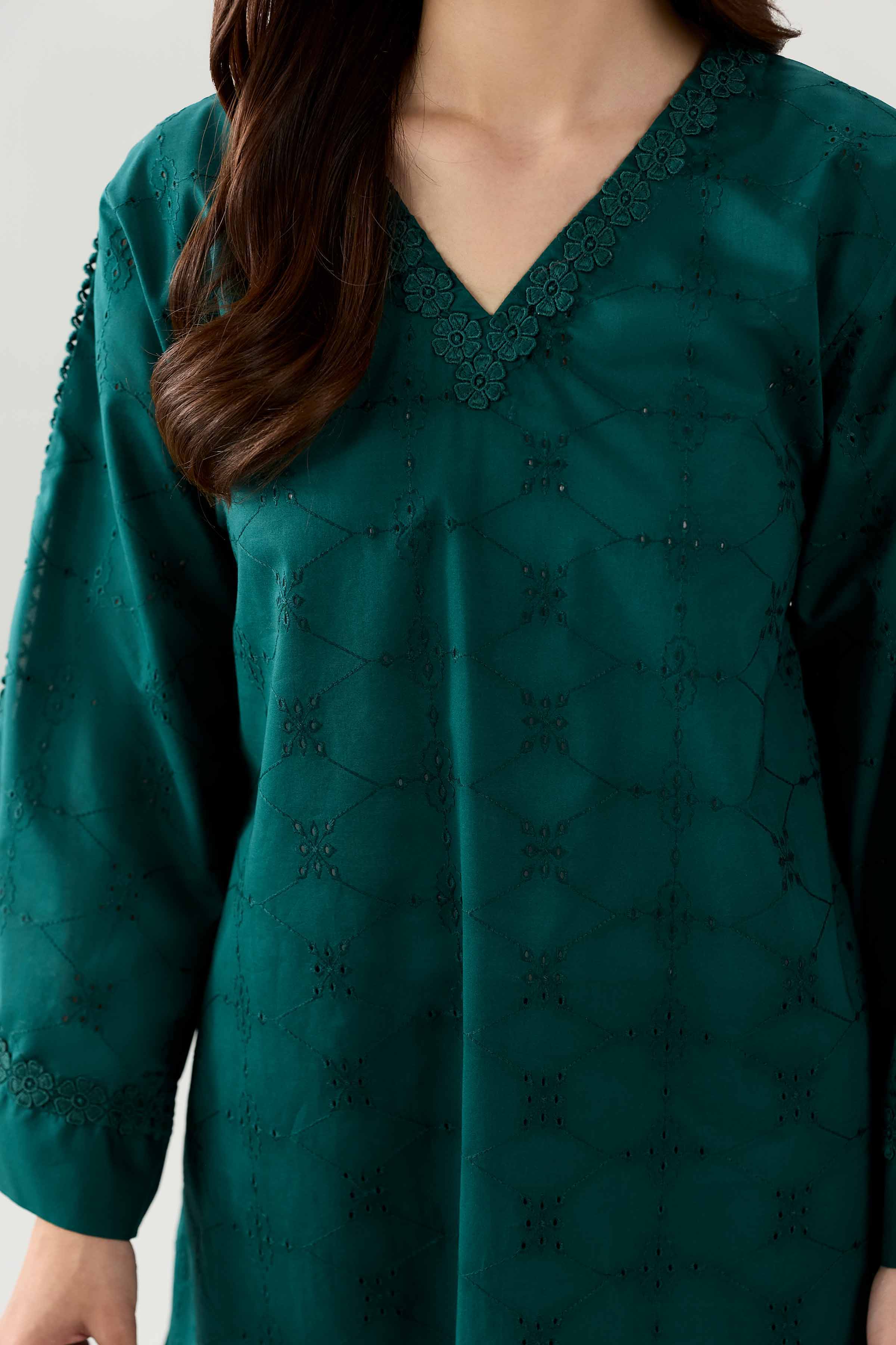 2 Piece - Embroidered Suit - PE26-470