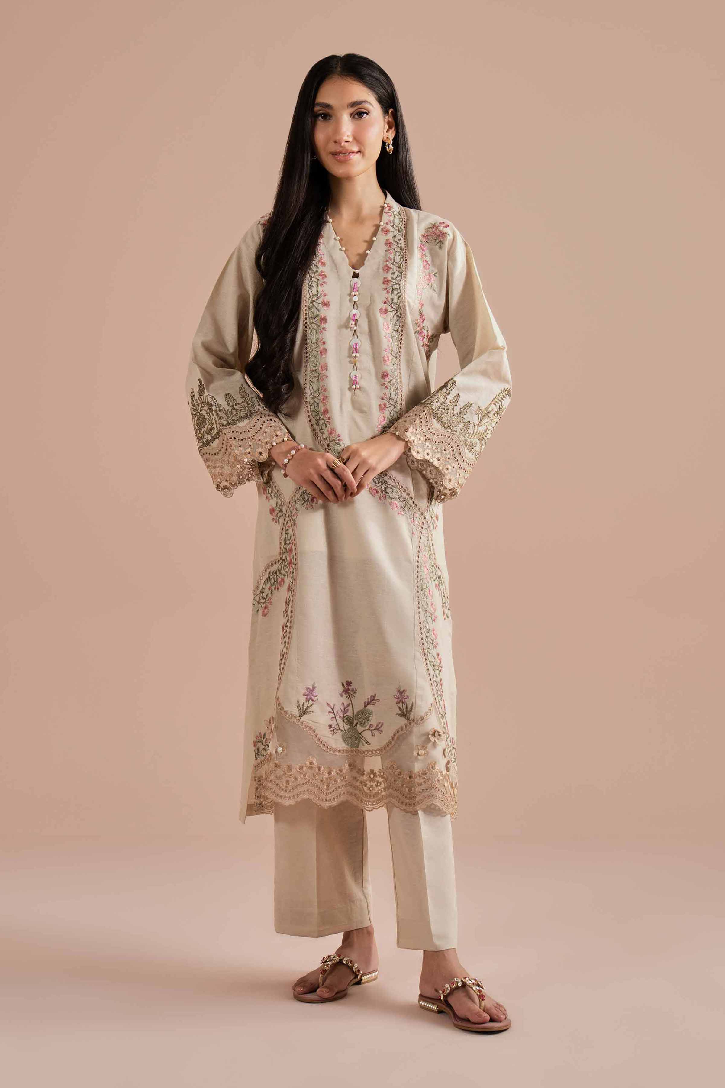 2 Piece - Embroidered Suit - PE26-48