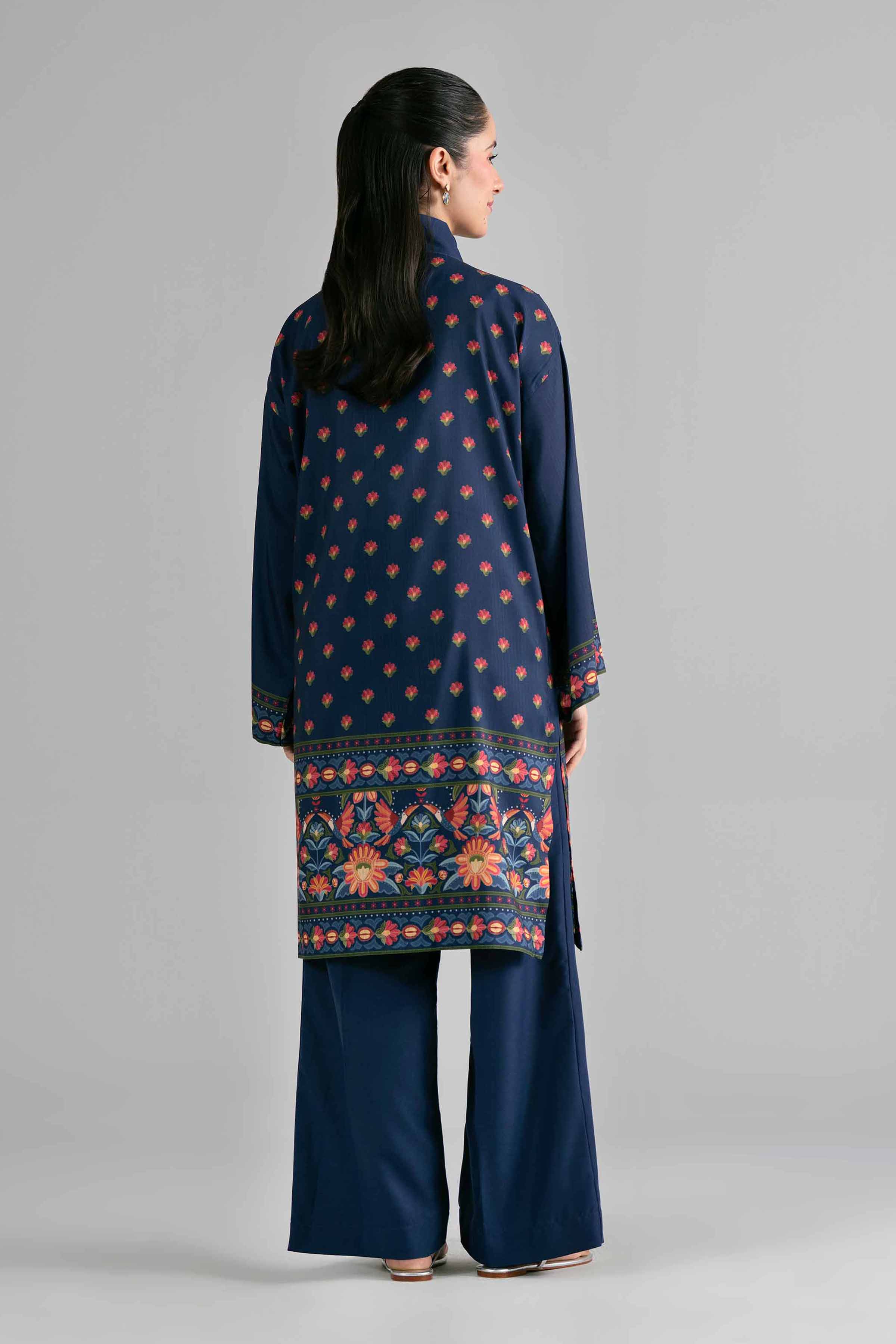 2 Piece - Printed Suit - PE26-480 Blue Linen 2PC Printed READY TO WEAR