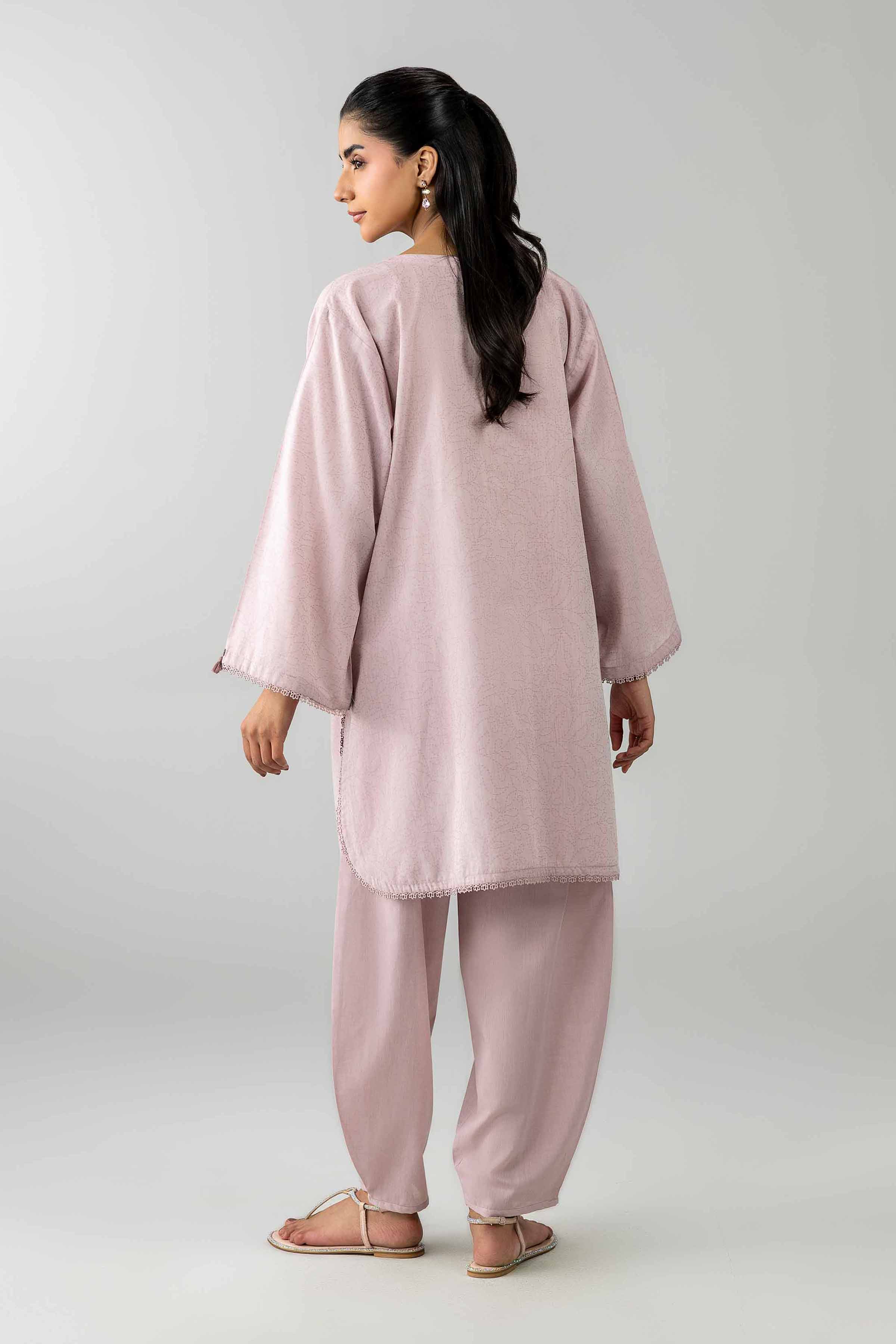 2 Piece - Solid Suit - PE26-529 Pink Jacquard 2PC Solids READY TO WEAR