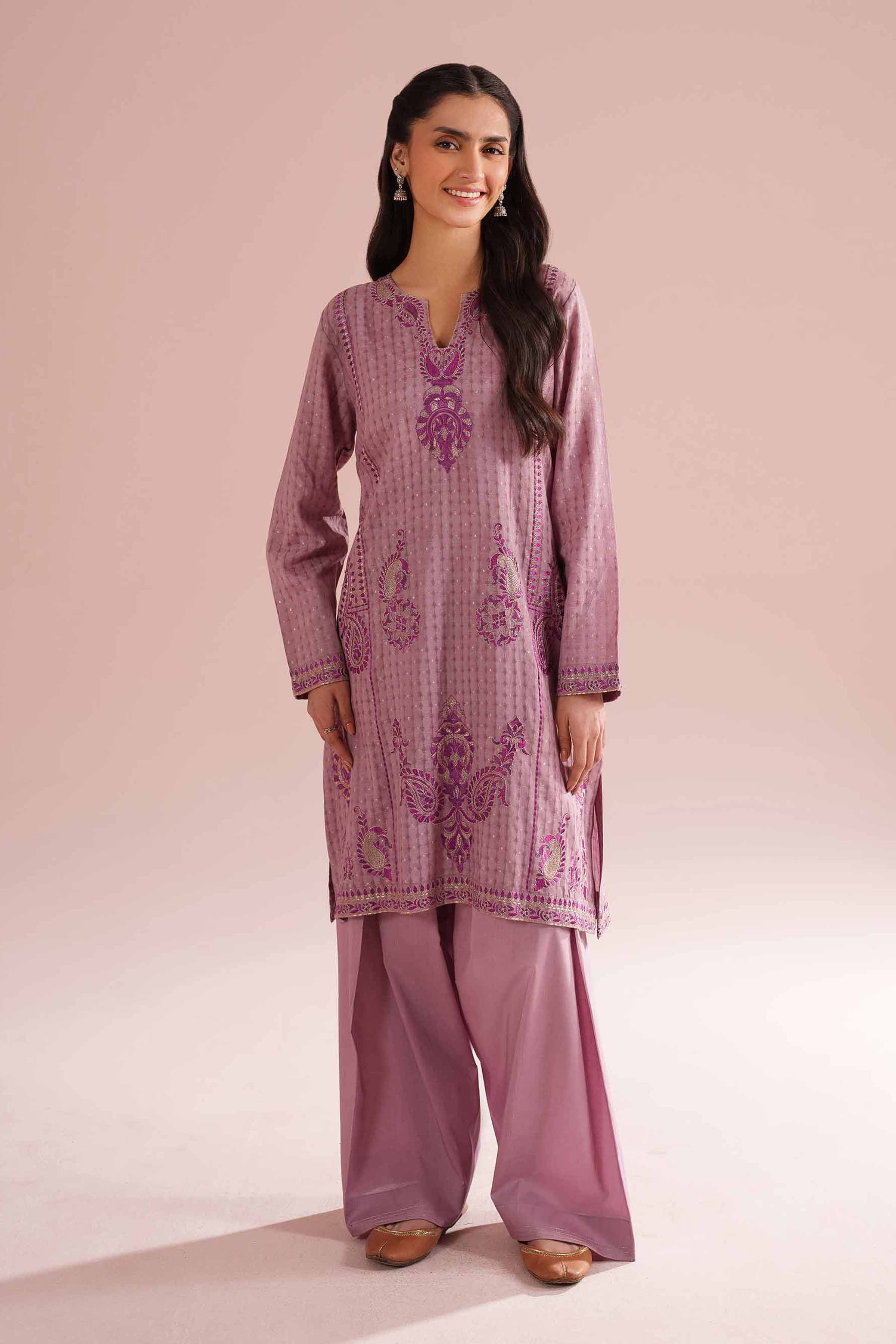 2 Piece - Embroidered Suit - PE26-58